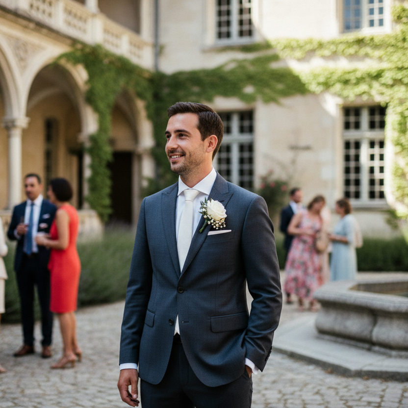 costume mariage homme bleu marine