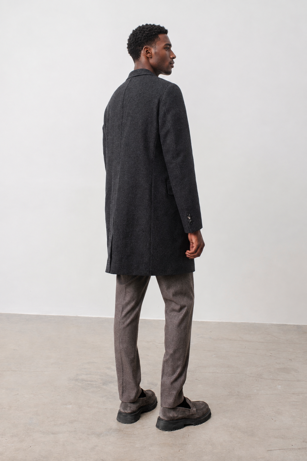Manteau Wickam en laine vierge gris