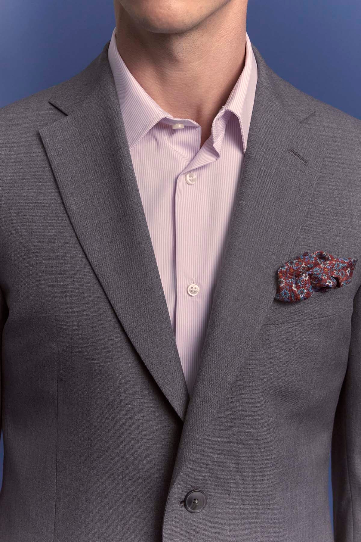 Costume Oxford en laine vierge merinos