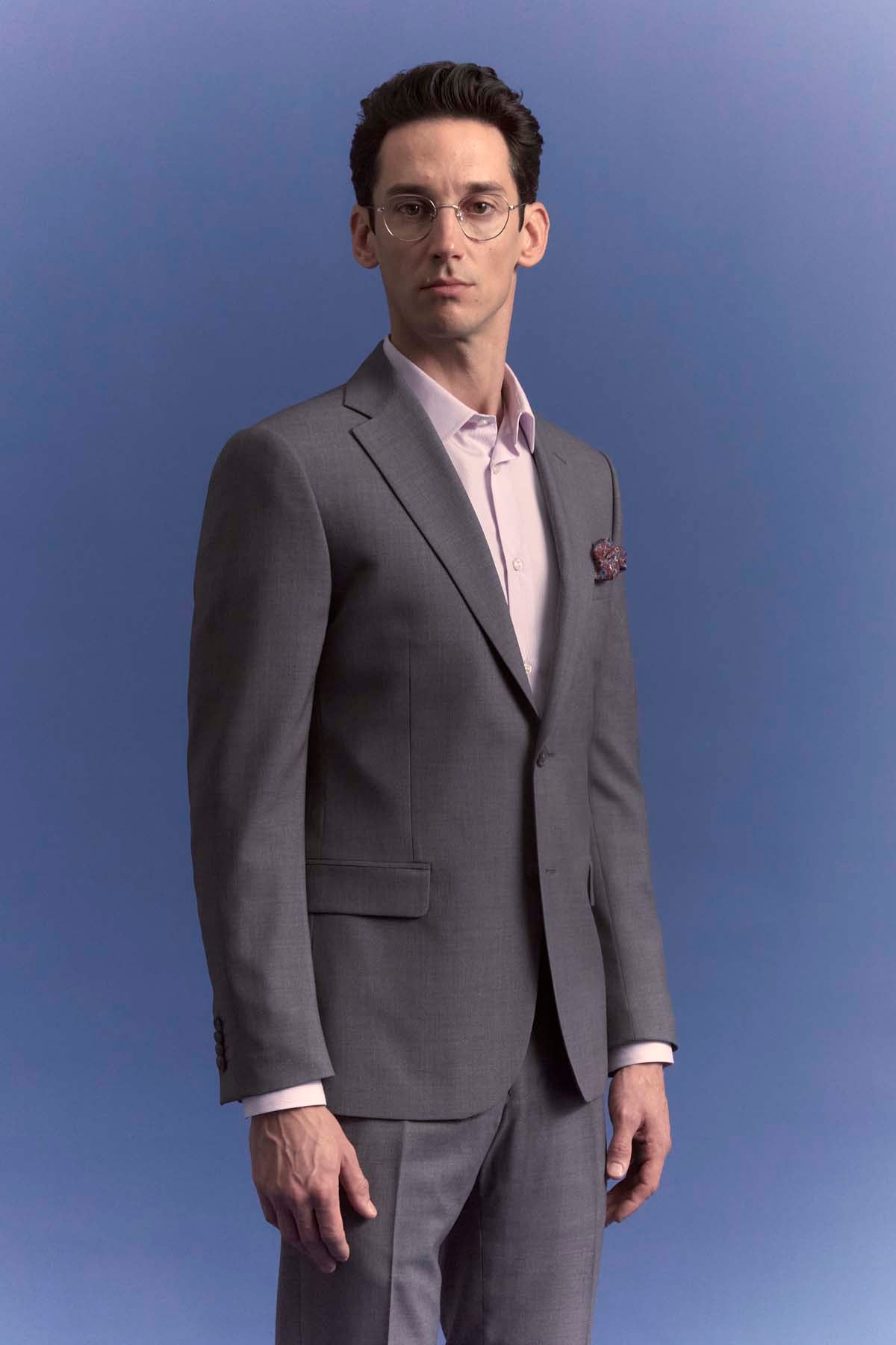 Costume Oxford en laine vierge merinos