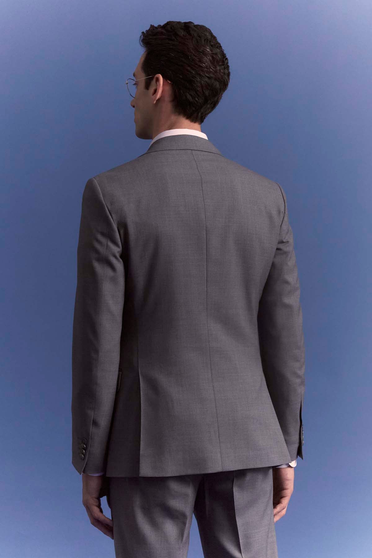 Costume Oxford en laine vierge merinos