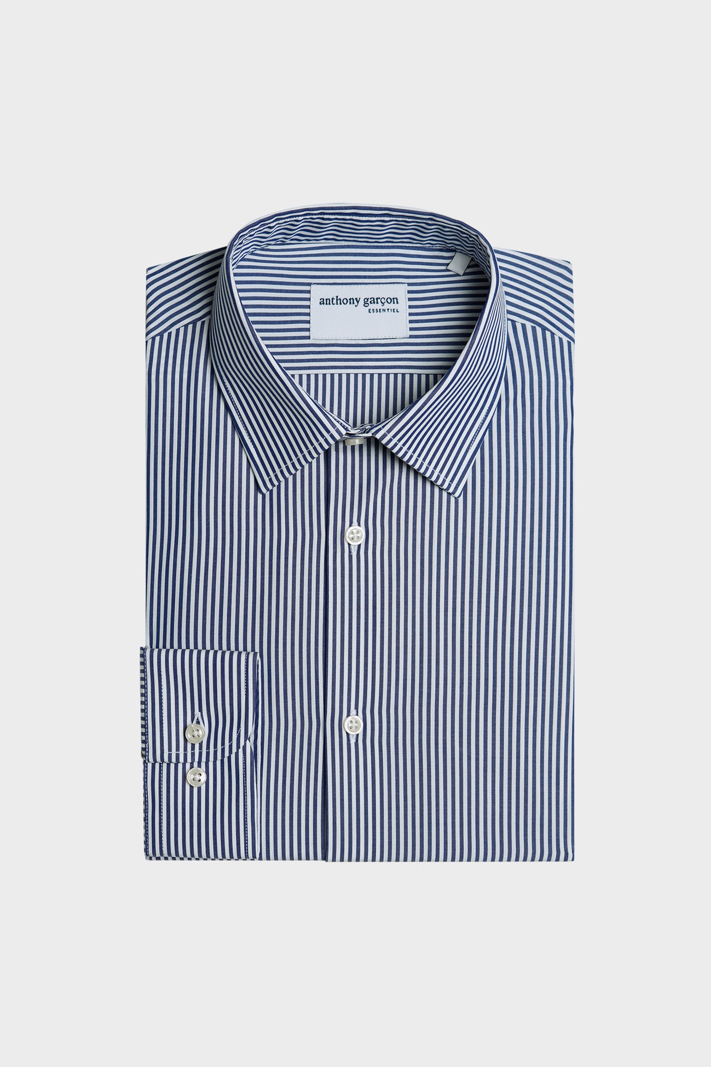 Chemise Regular Barette Bleu col français
