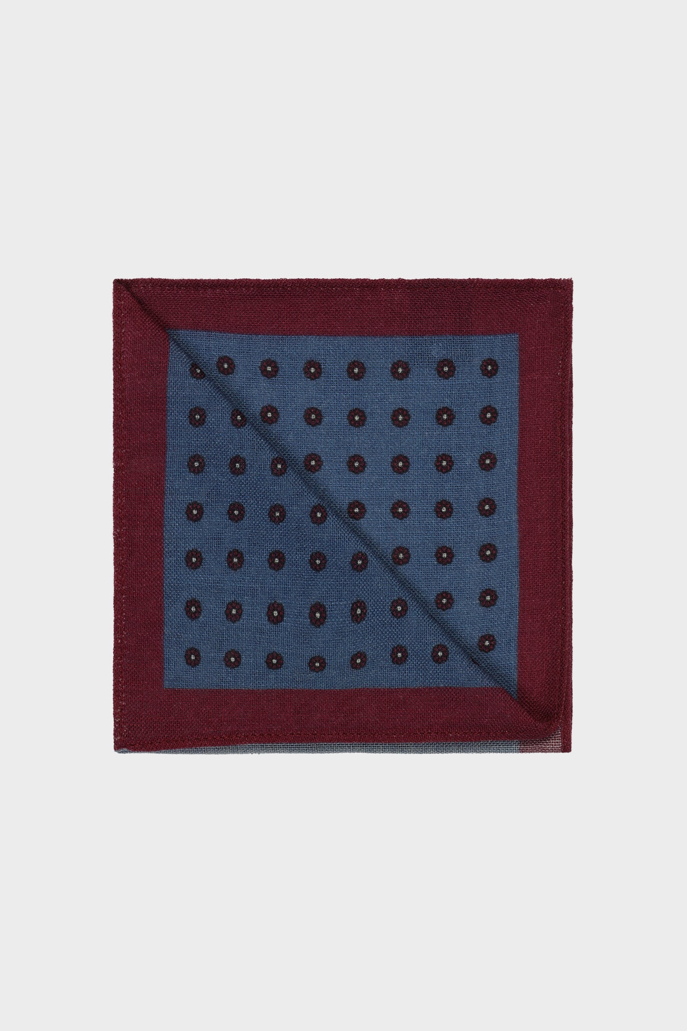 Pochette Marguerite Bordeaux Fond Bleu