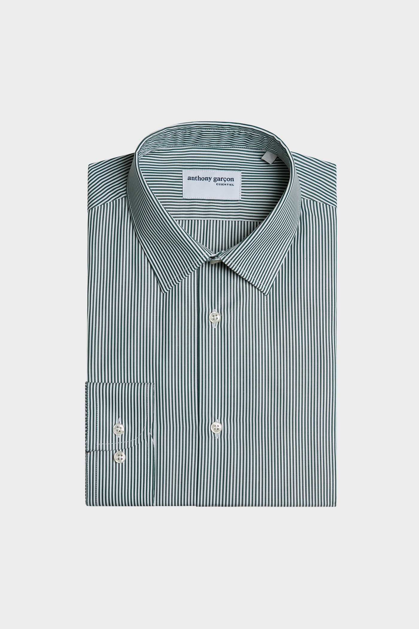 Chemise Slim Pipeline verte col FR