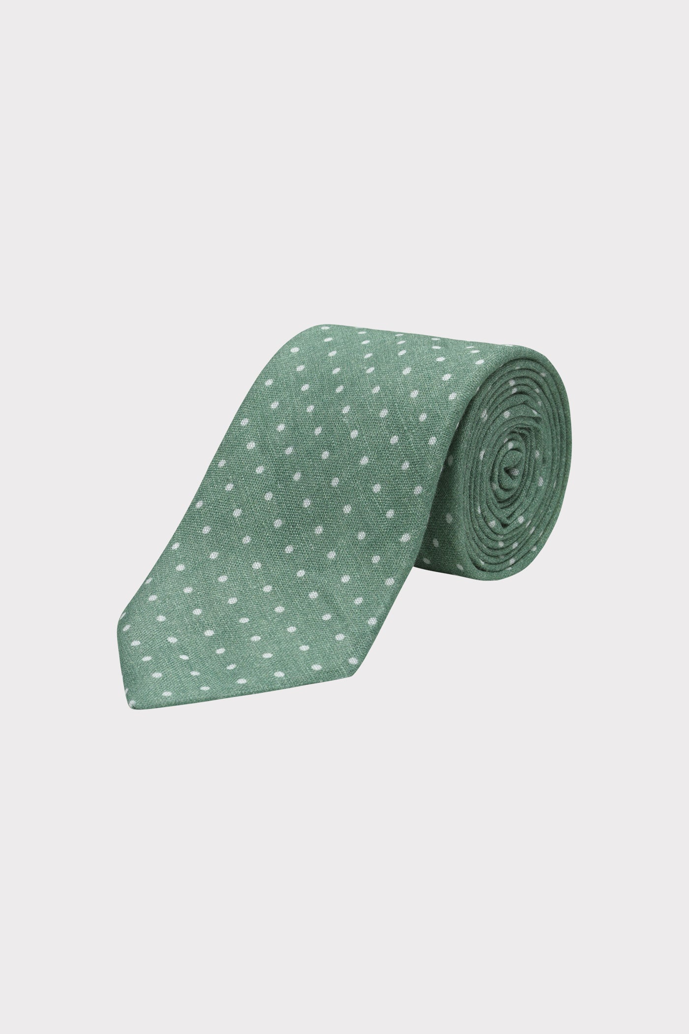 Cravate Pompei Vert Lin