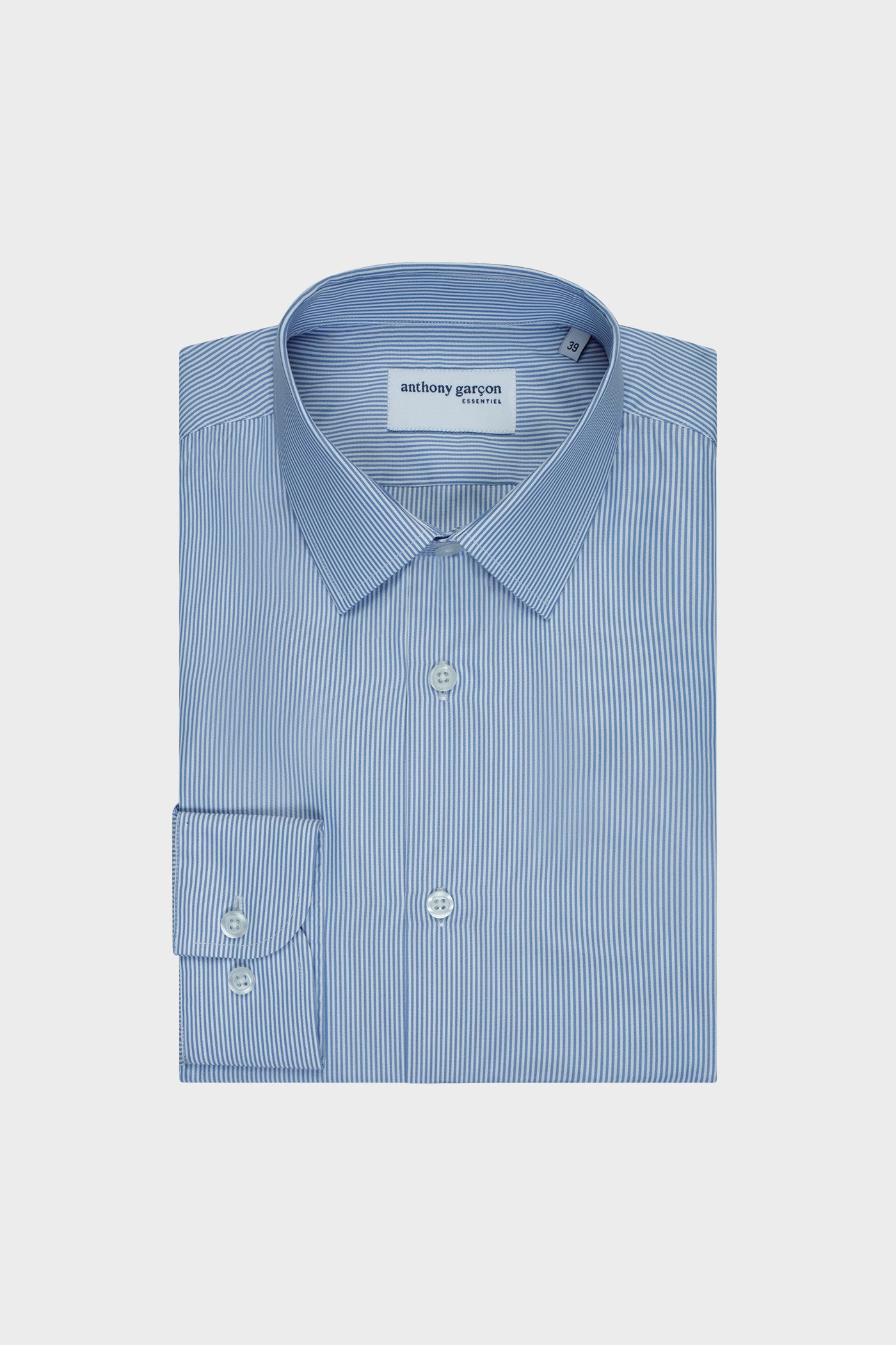 Regular Rayure bleu col français