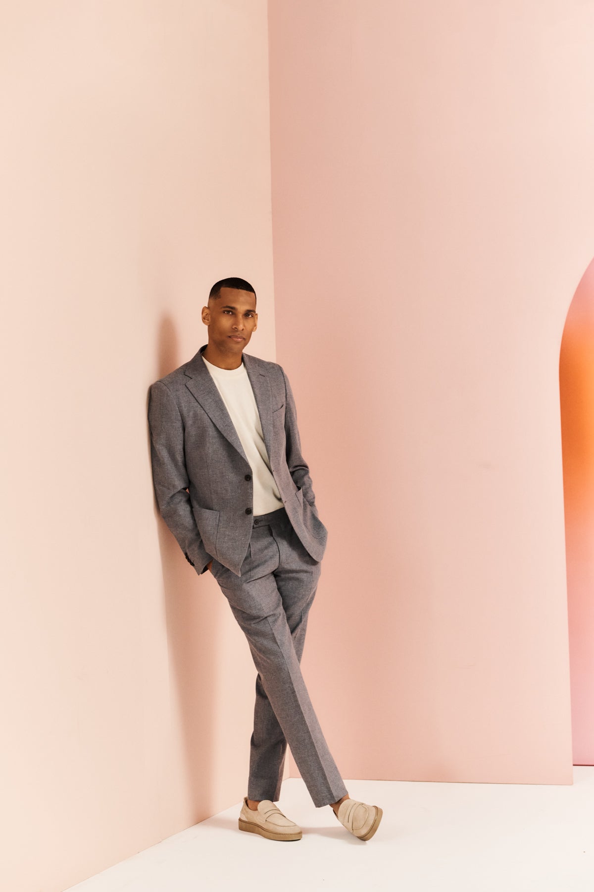 COSTUME GRIS HOMME