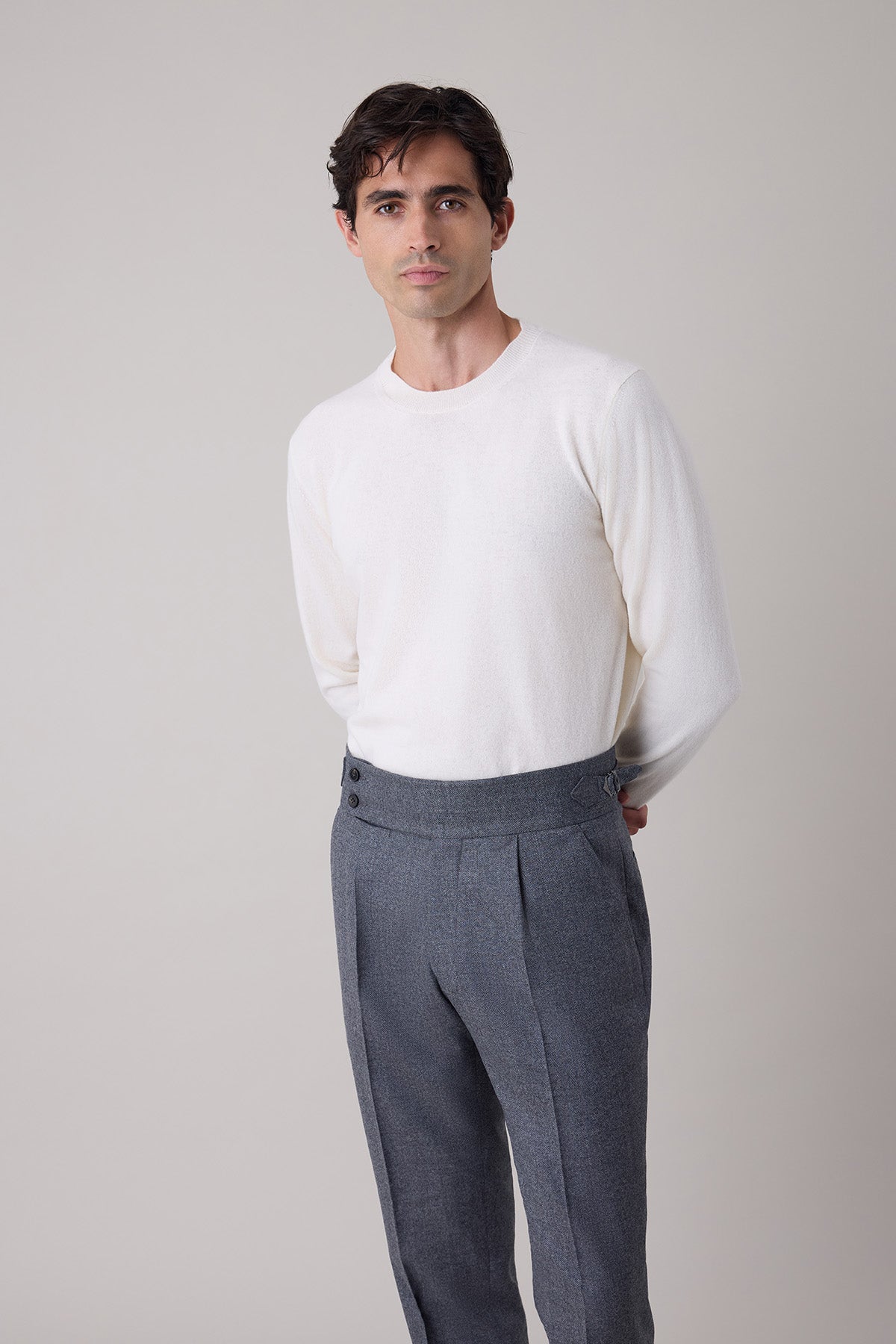 Pull Sven en laine et cachemire écru