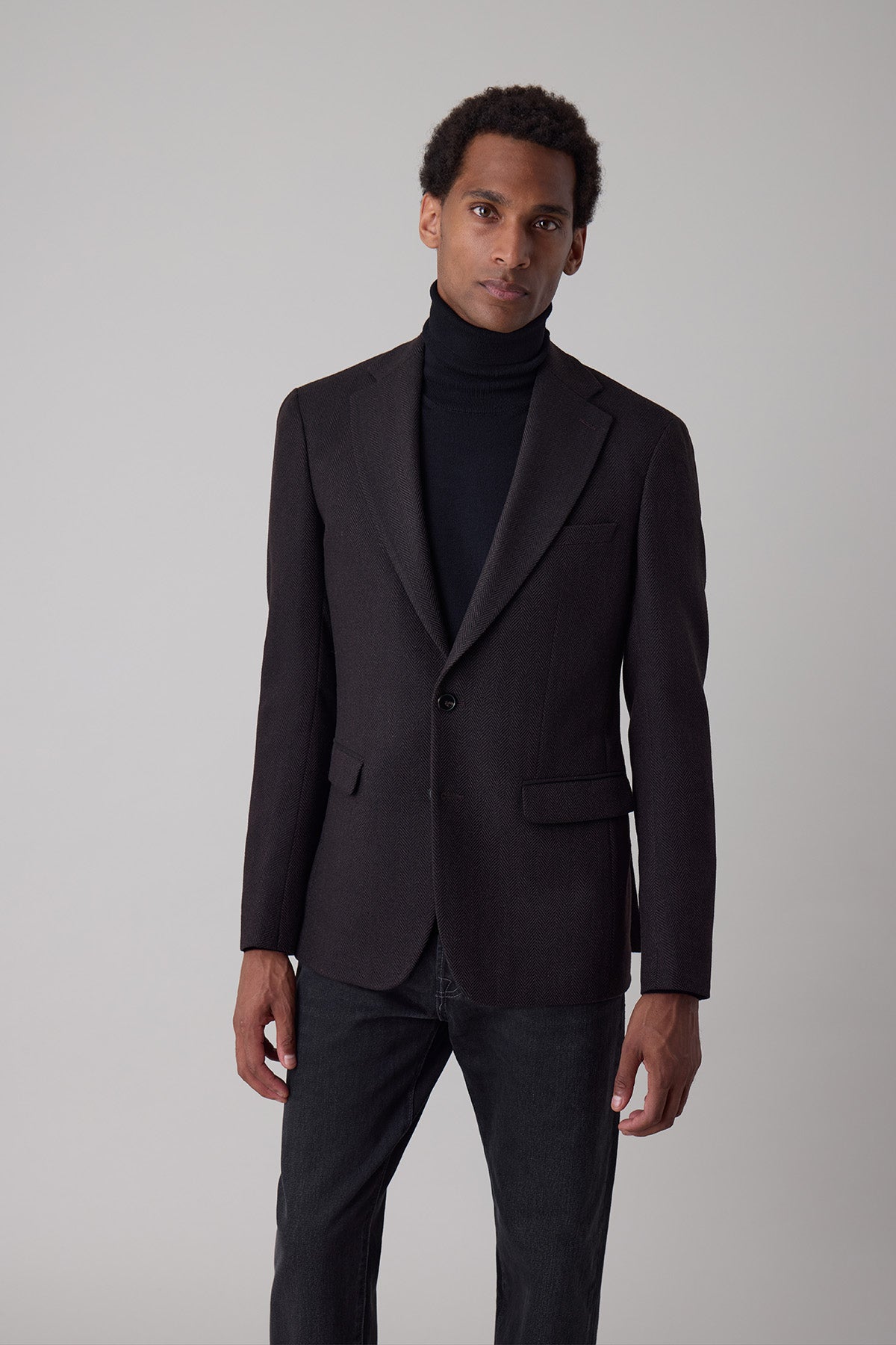 Veste blazer droite Larsson en laine mohaire et cachemire