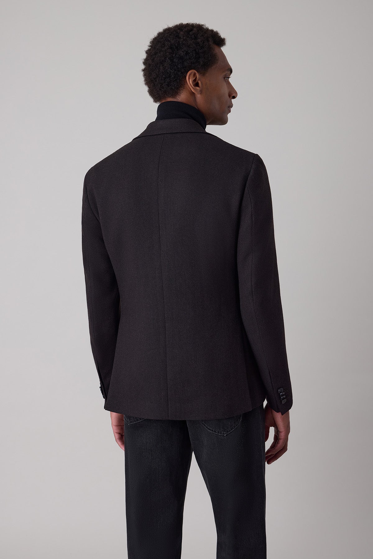 Veste blazer droite Larsson en laine mohaire et cachemire