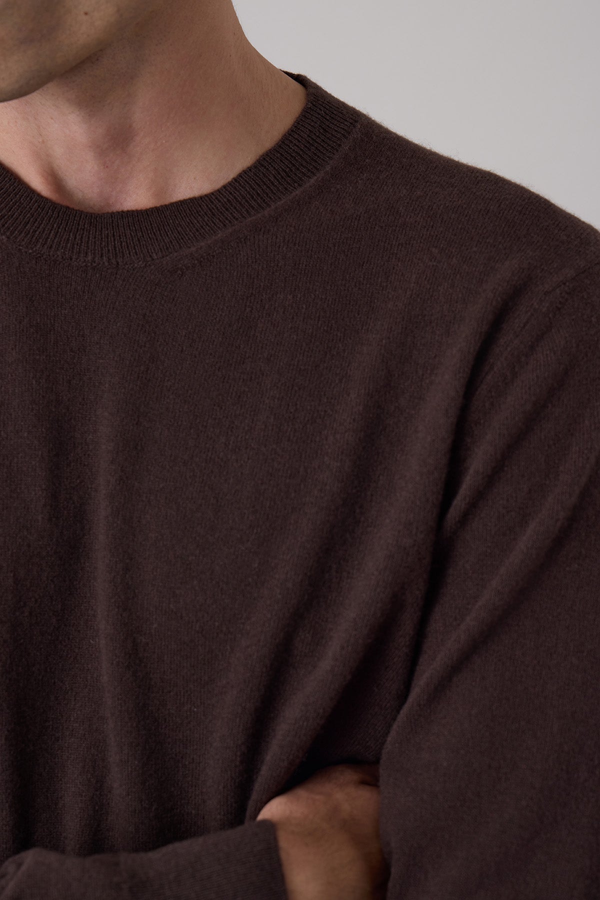 Pull Sven en laine et cachemire marron