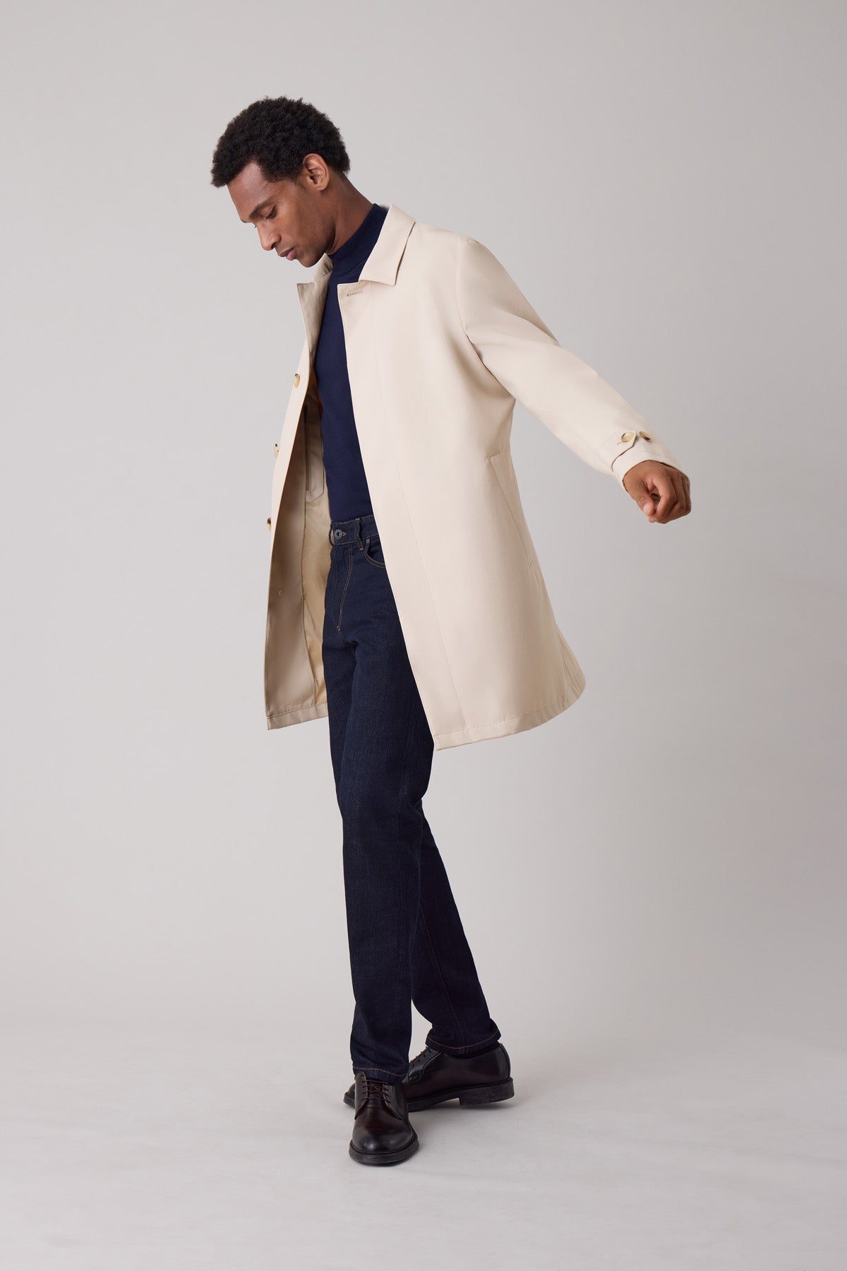Trench droit boutonné Rubeus