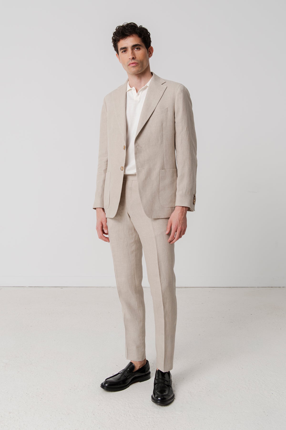 Costume Pilat beige en lin