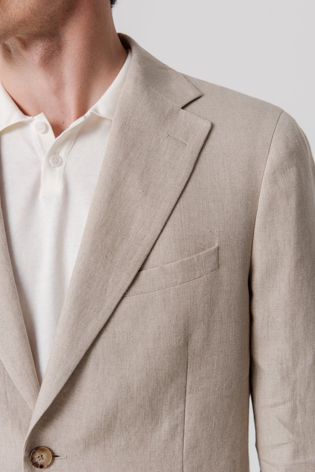 Costume Pilat beige en lin