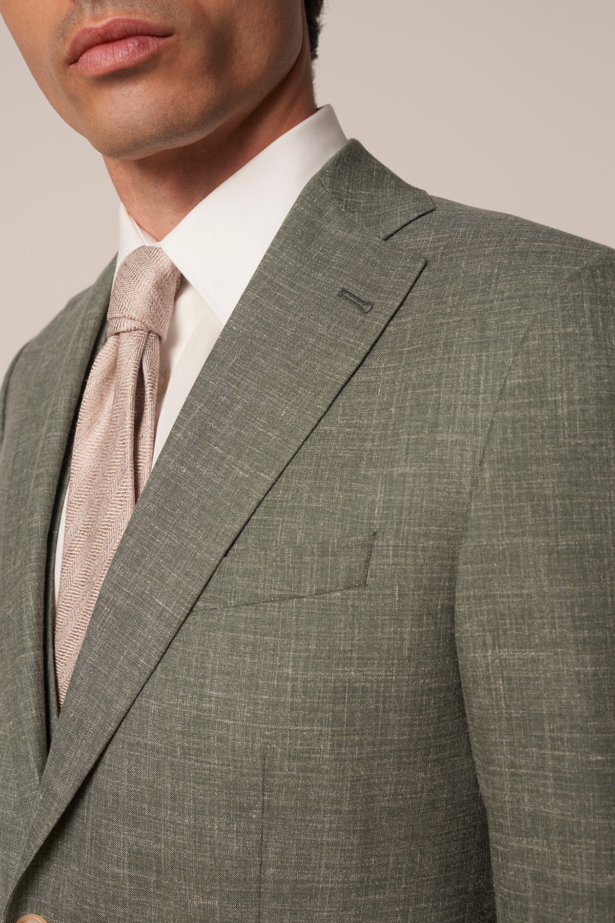 Costume droit Cabaneros en laine vierge soie et lin