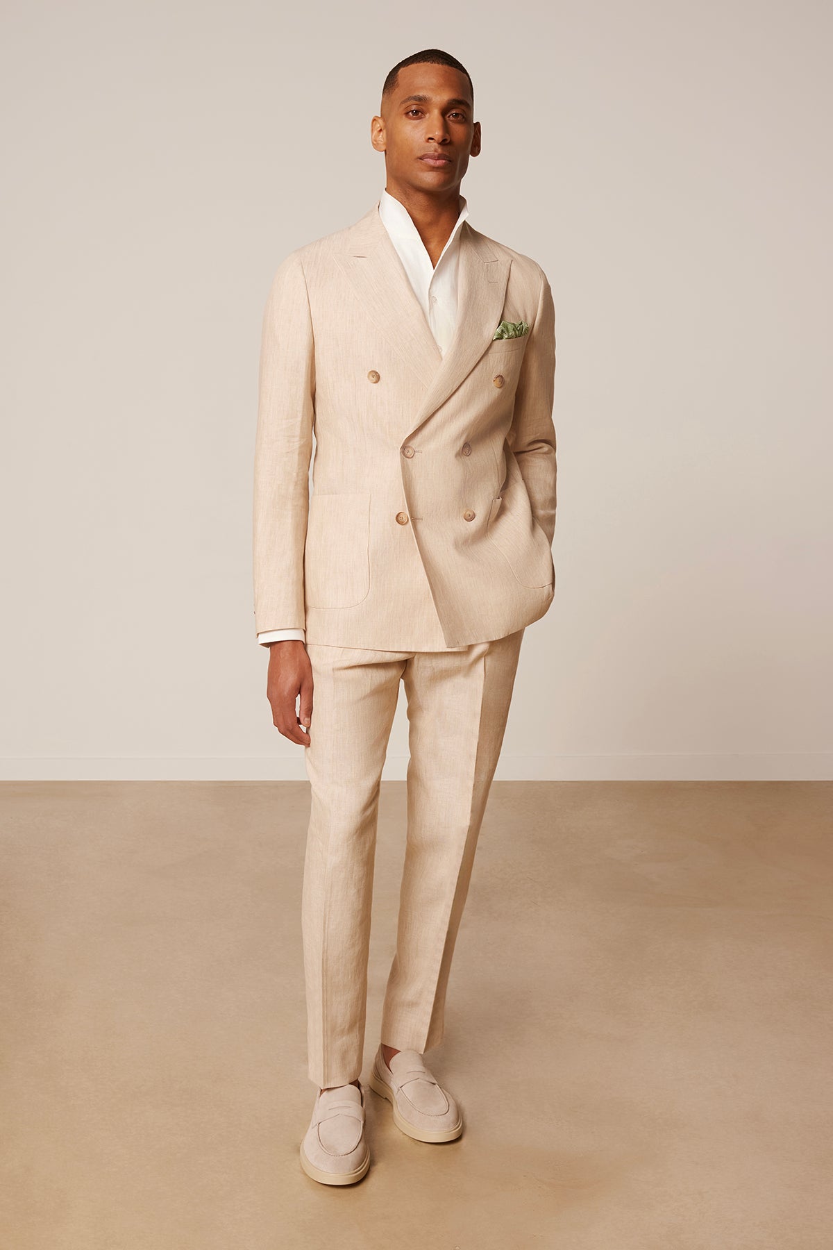 Costume croisé Salamanca en lin