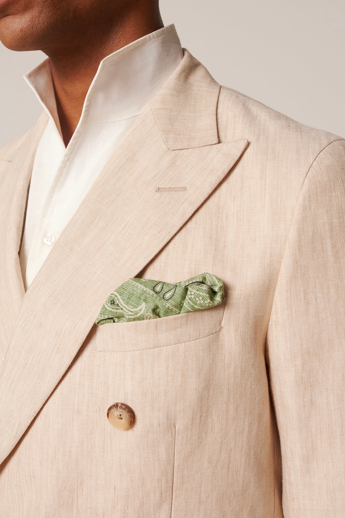 Costume croisé Salamanca en lin