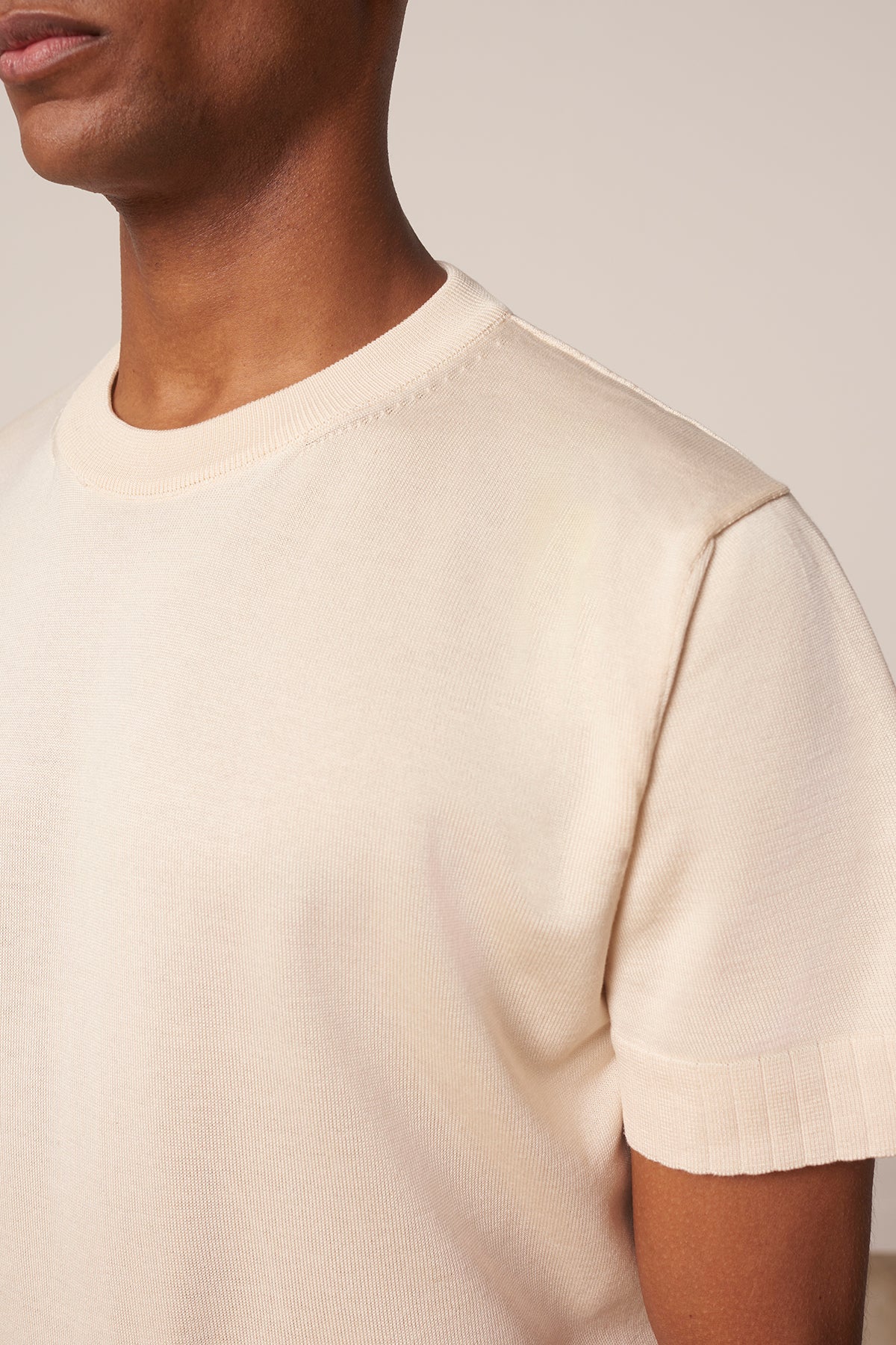 T-shirt Carlo en coton ivoire