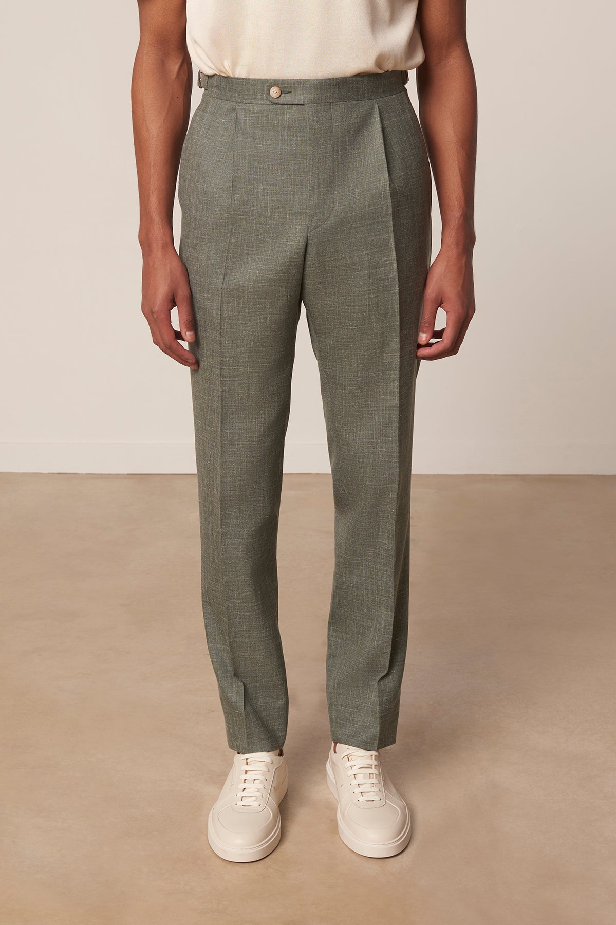 Costume croisé Cabaneros en laine vierge soie et lin