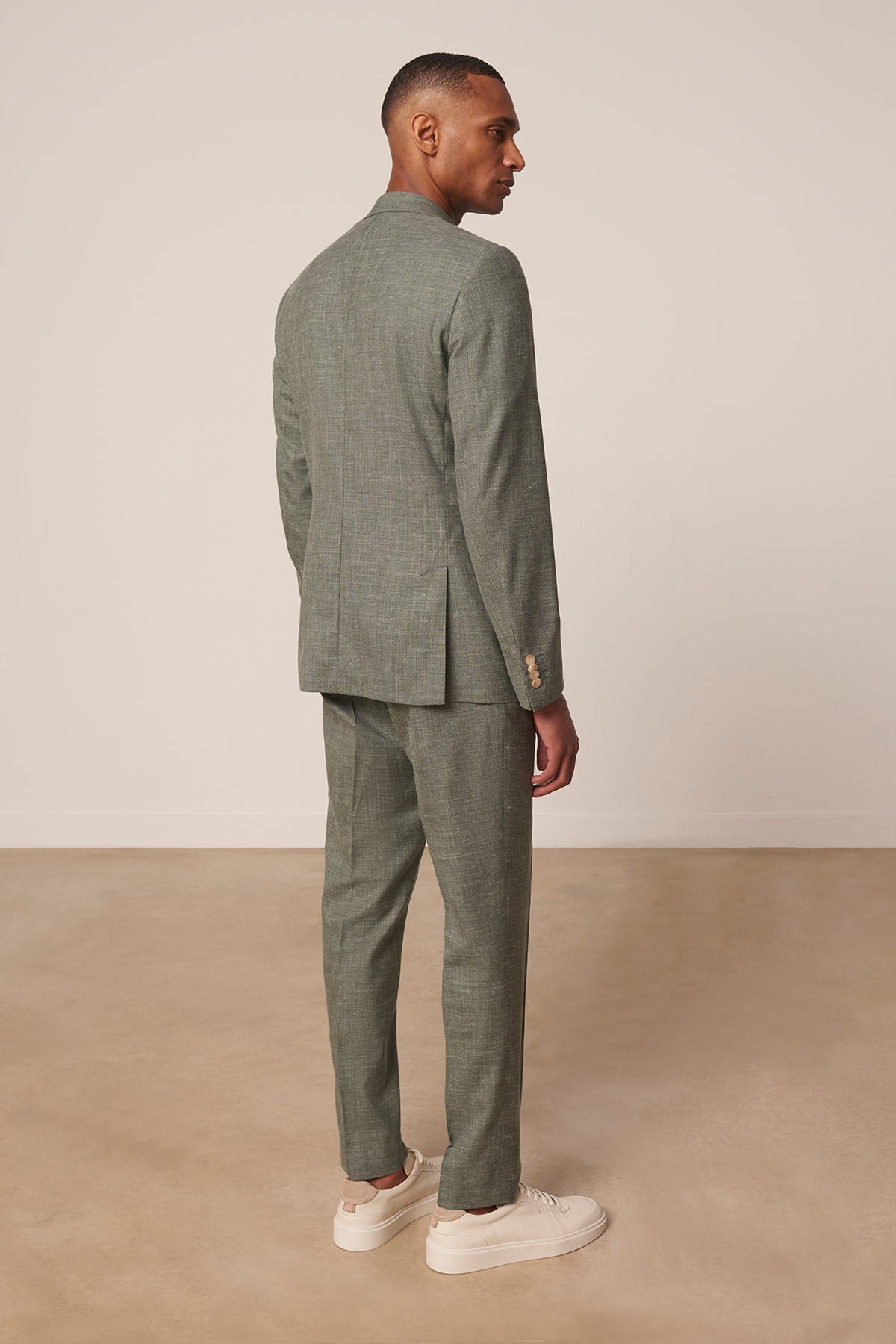 Costume croisé Cabaneros en laine vierge soie et lin