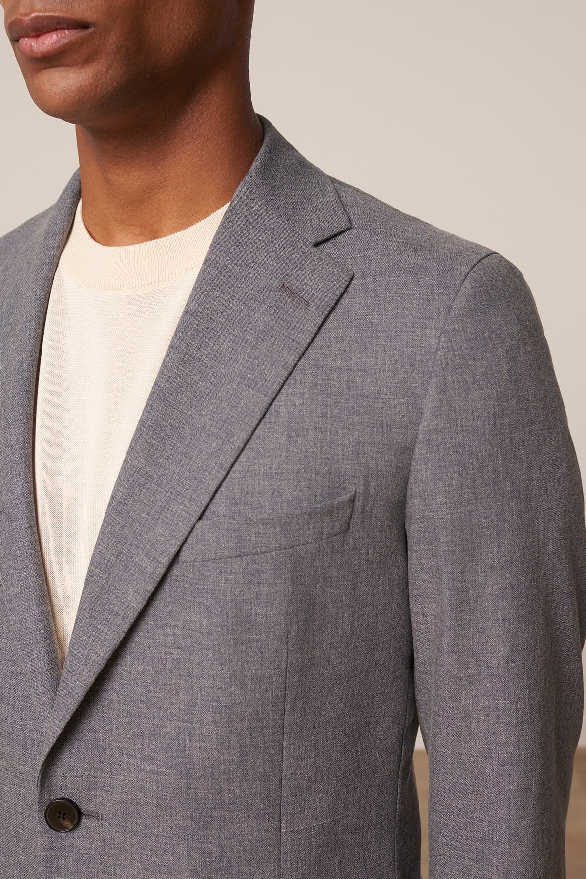 Costume droit Croisic en laine vierge coton et soie