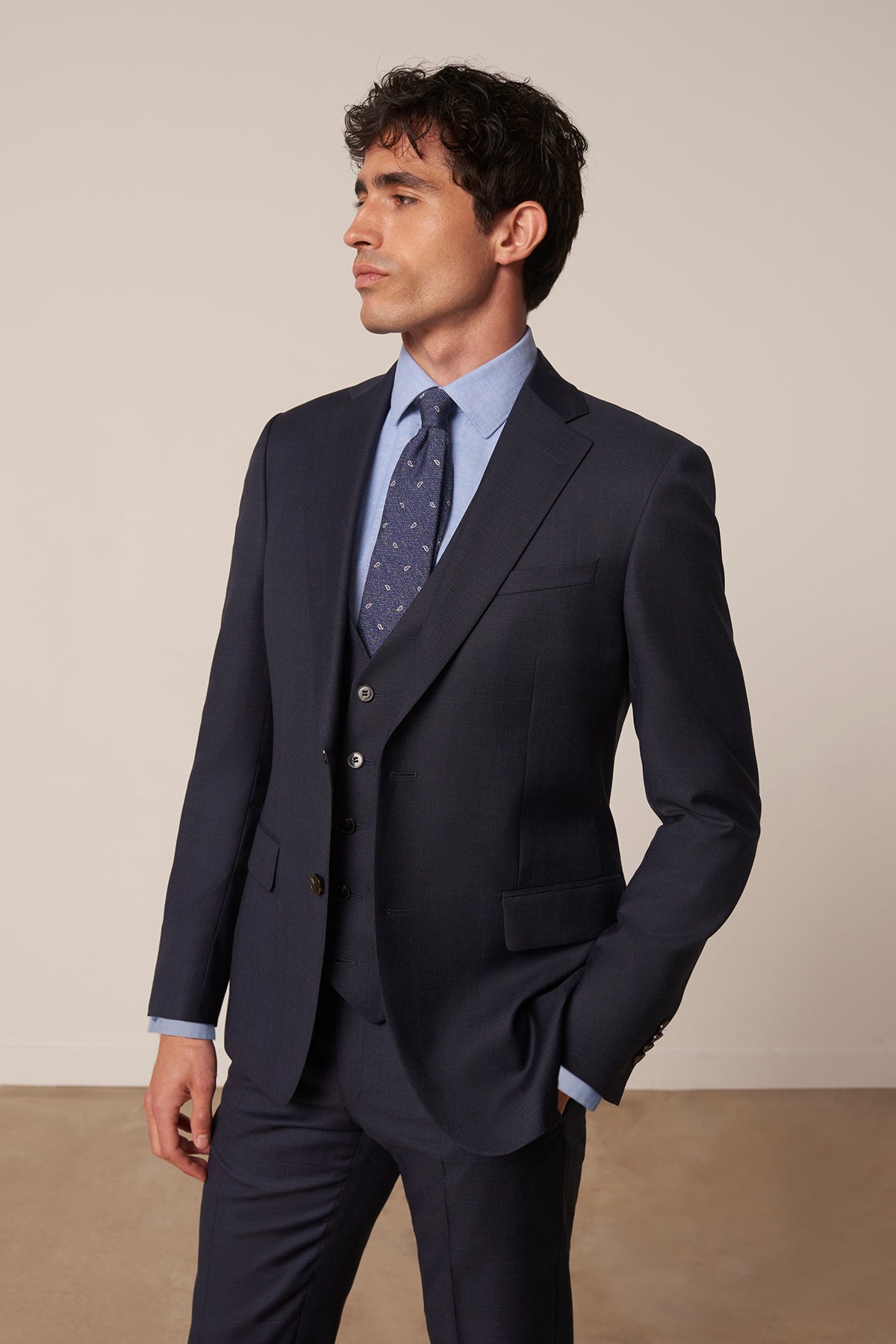 Costume droit Alcazar en laine vierge