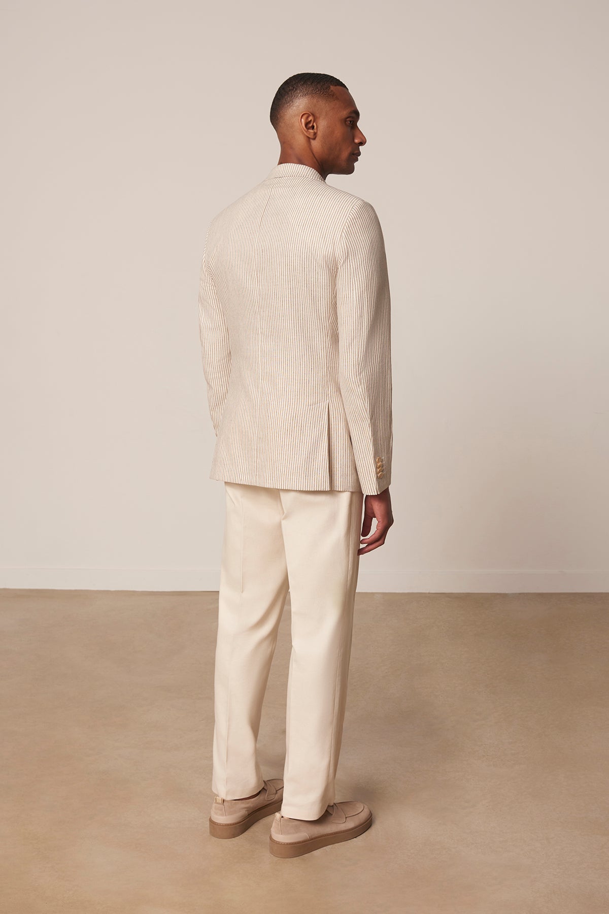 Veste croisée Almodovar en lin laine soie