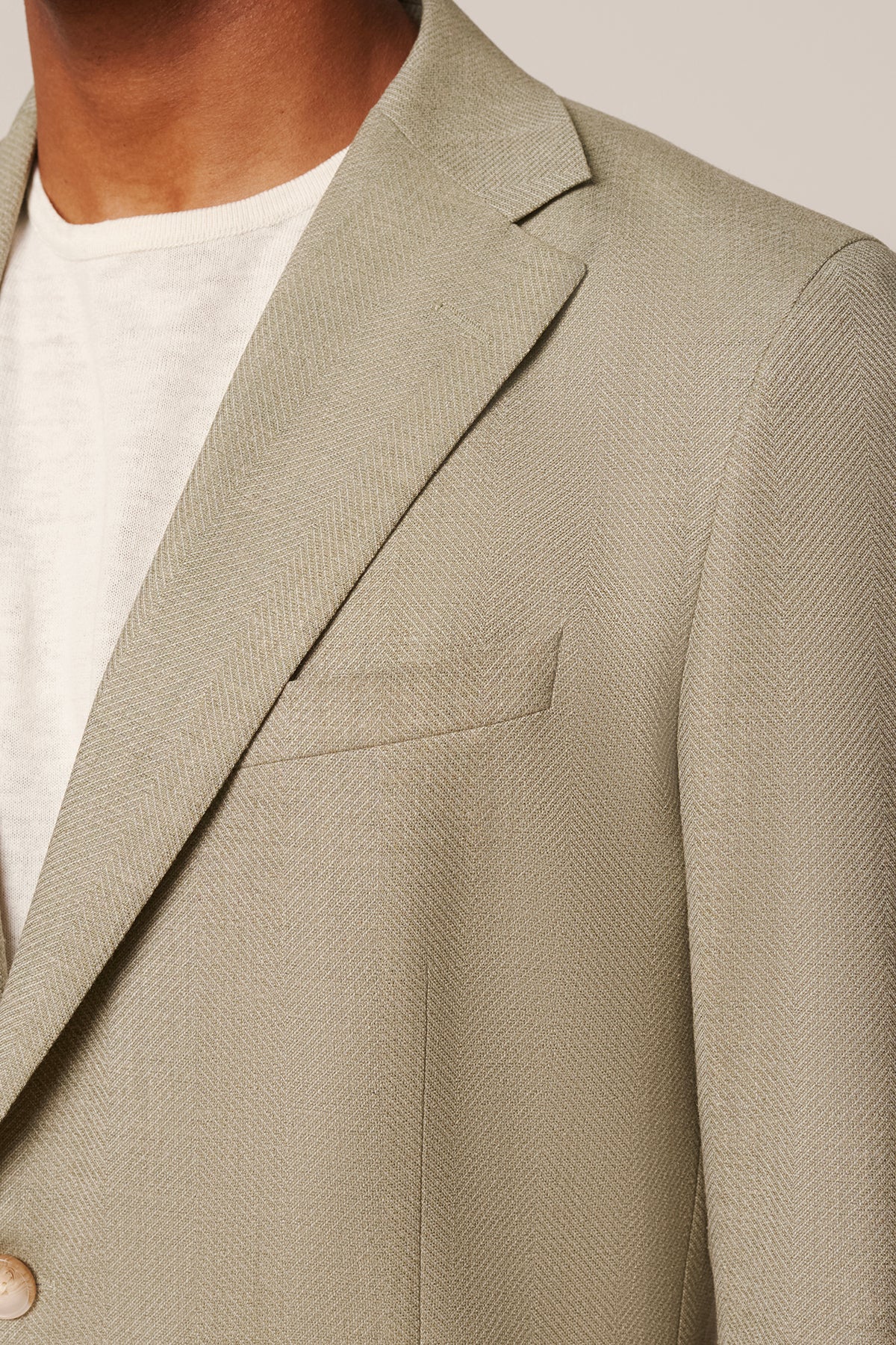 Veste blazer droite Cerros en laine et lin