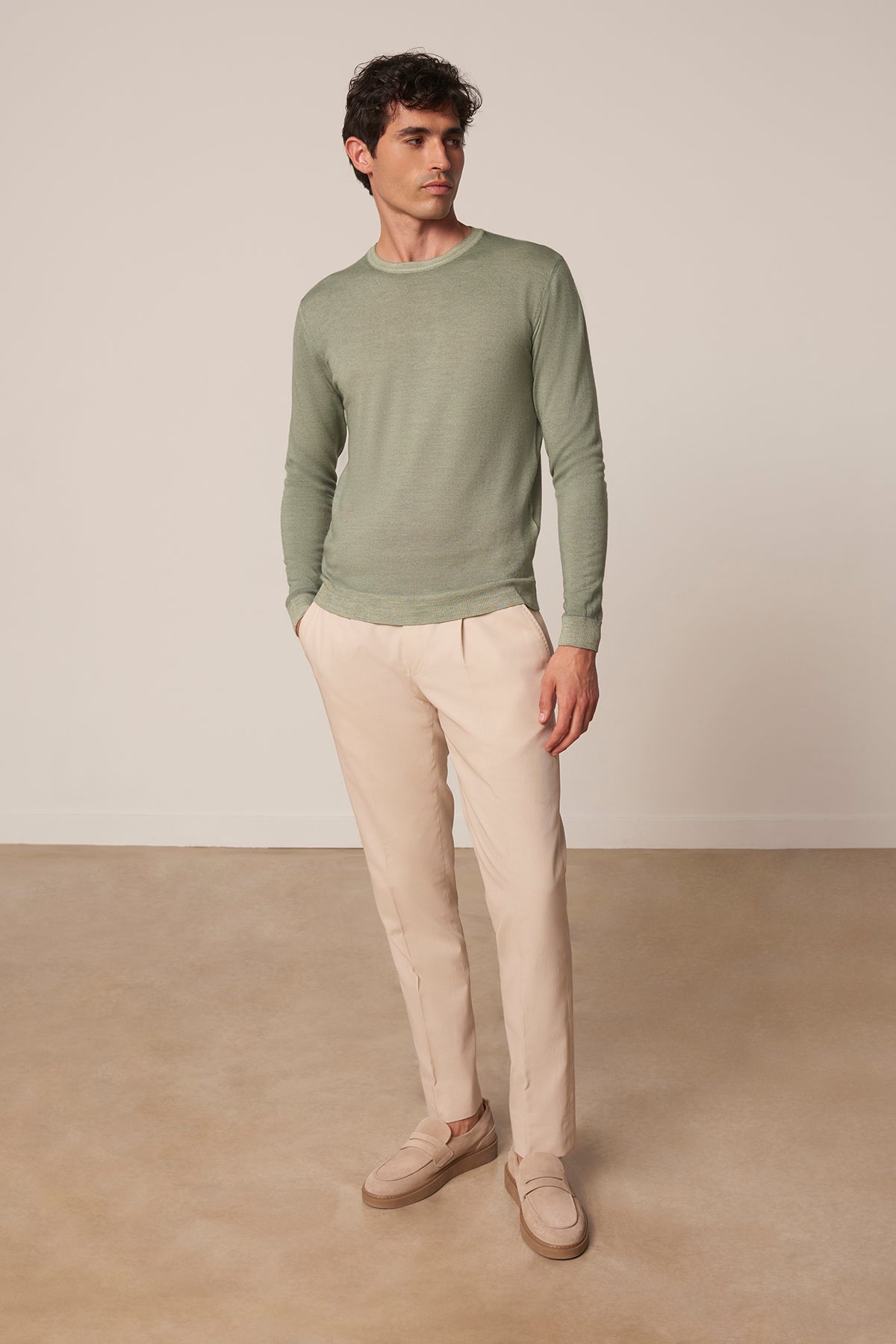 Pantalon Cigalo en coton beige