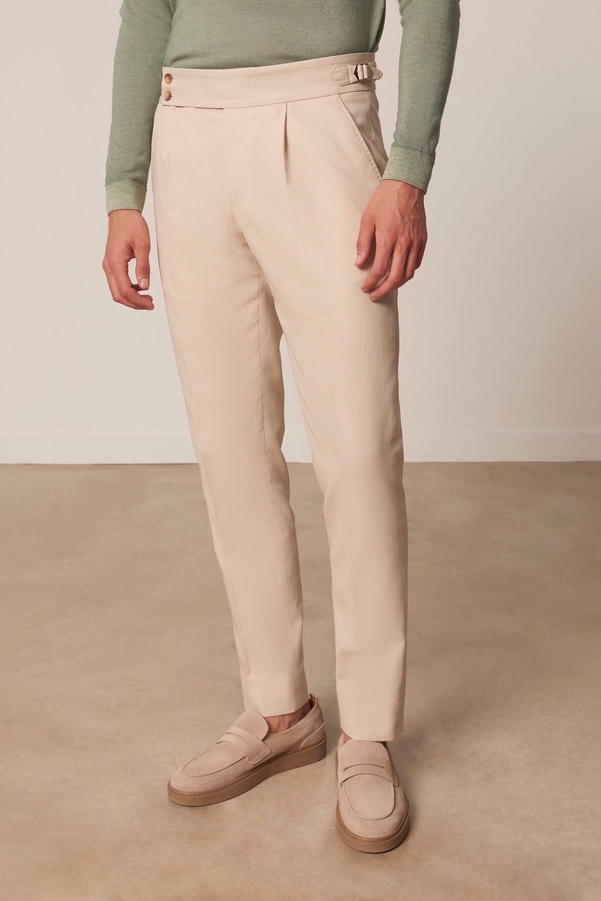 Pantalon Cigalo en coton beige