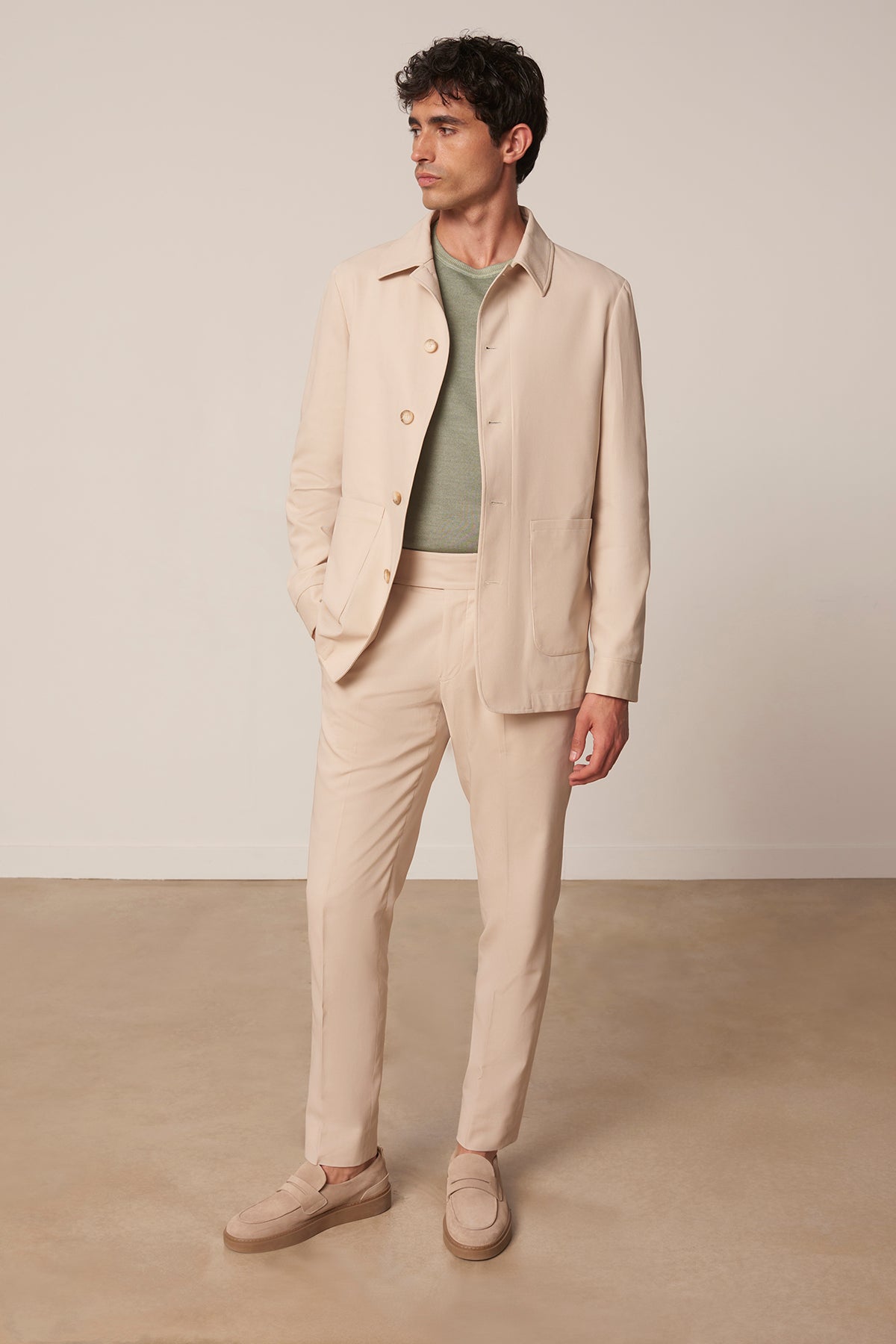 Pantalon Cigalo en coton beige