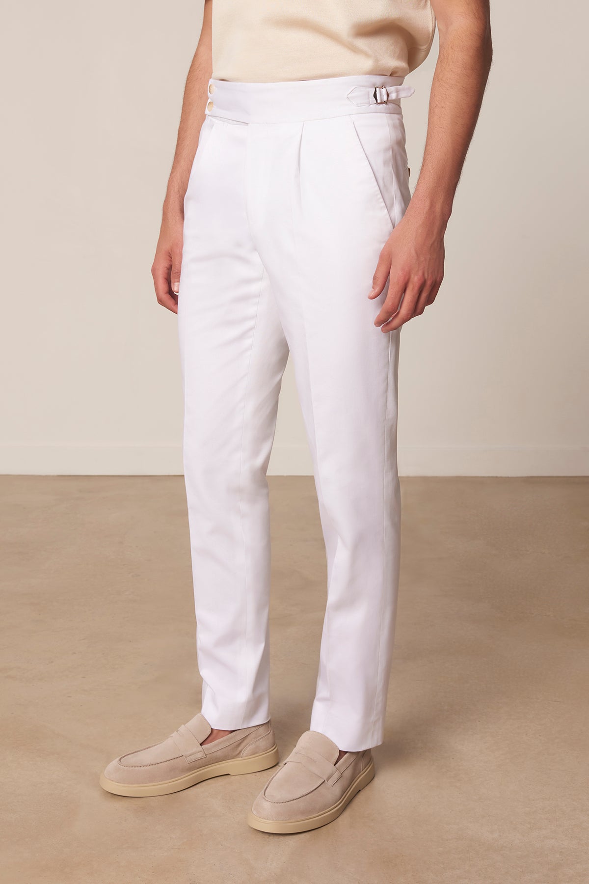 Pantalon droit Malo double B en coton et elastane