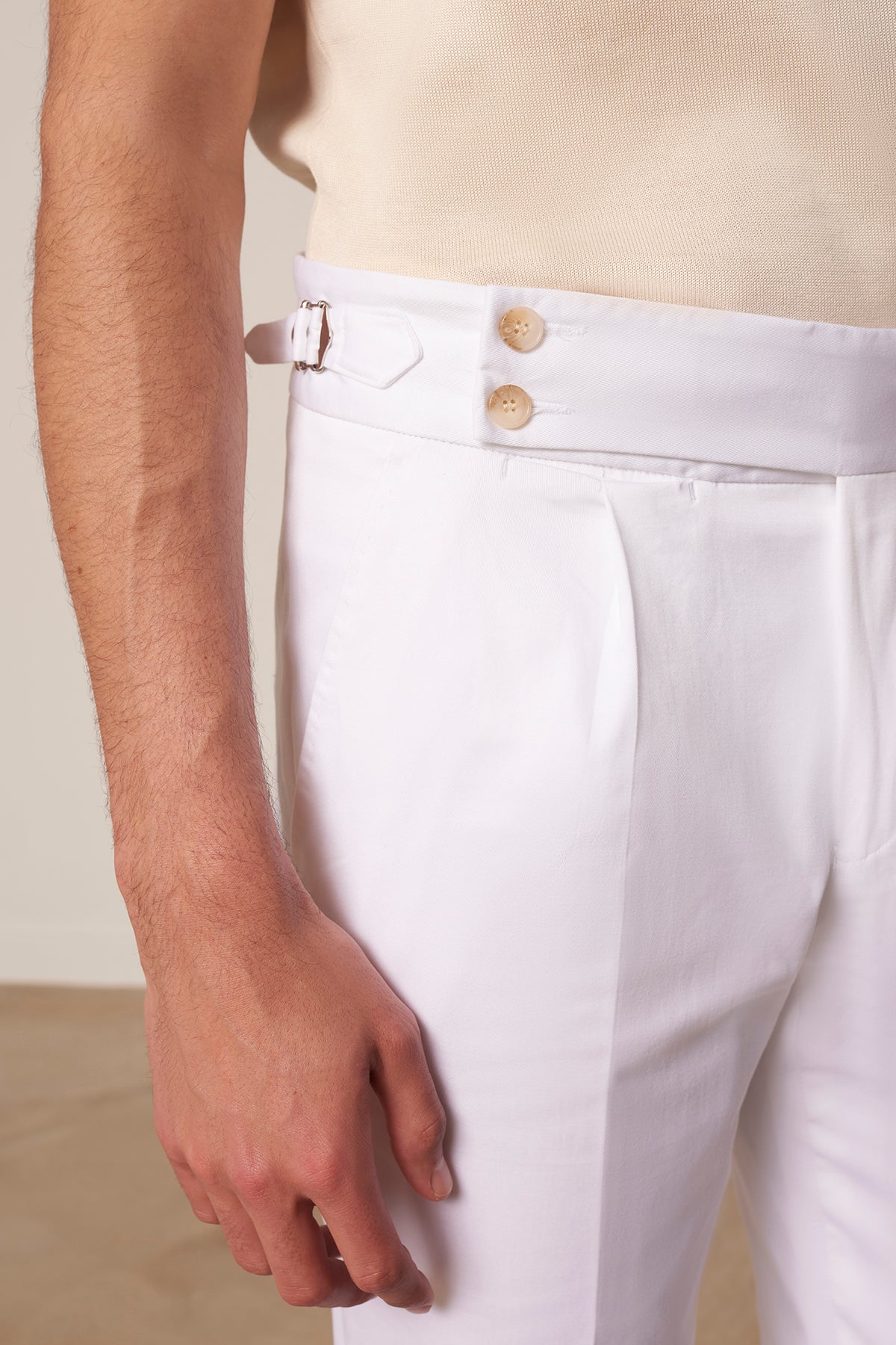 Pantalon droit Malo double B en coton et elastane