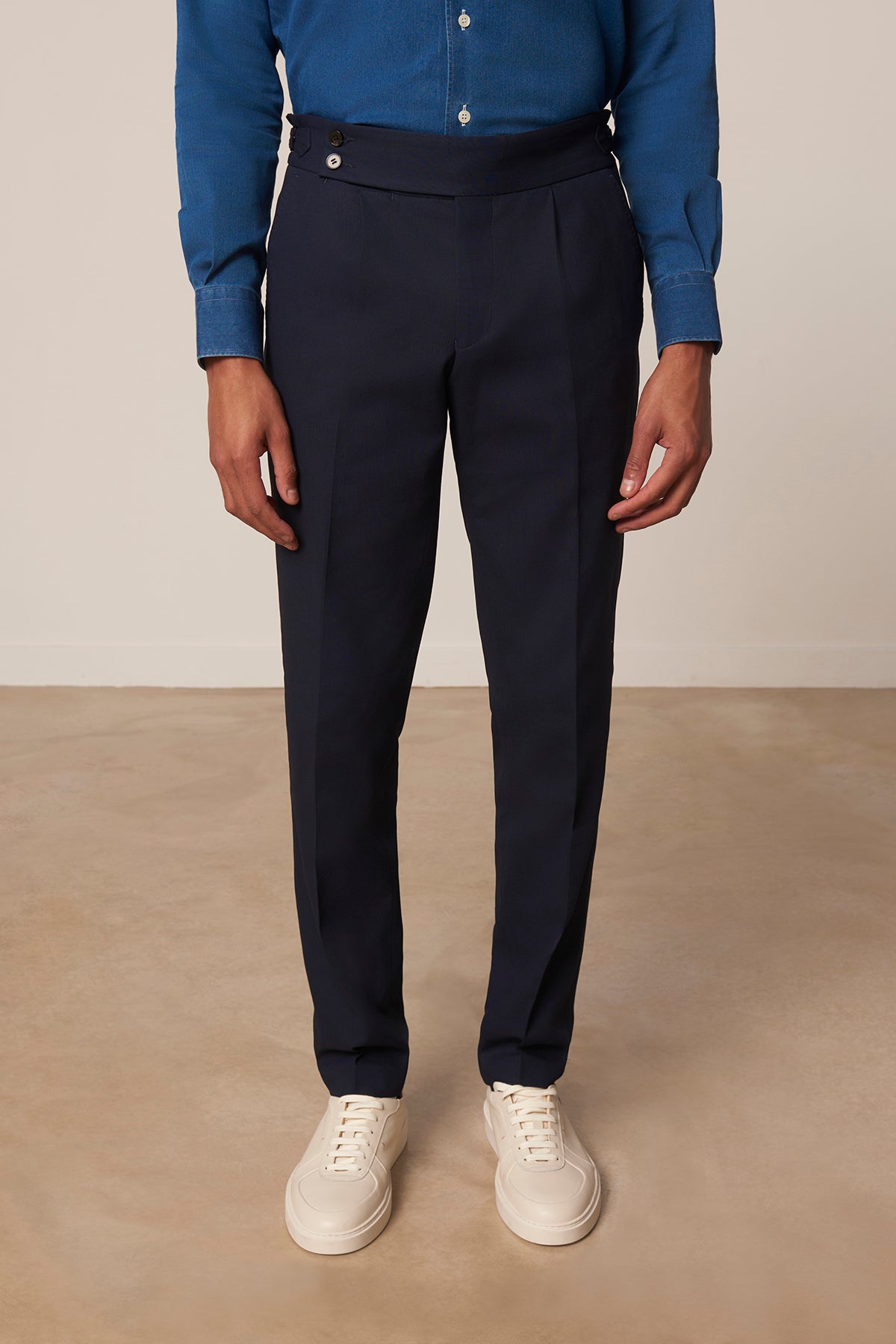 Pantalon droit Luberon double B en coton