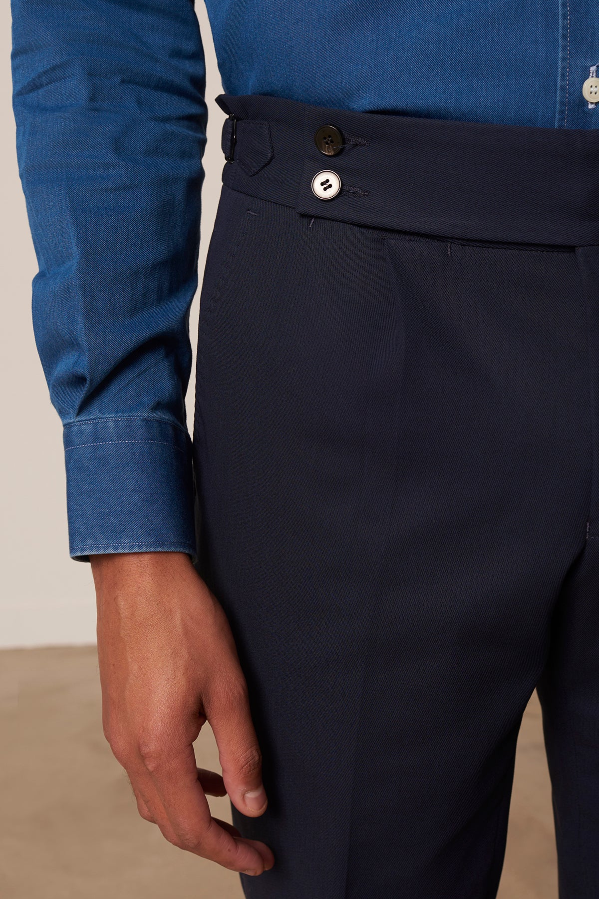 Pantalon droit Luberon double B en coton