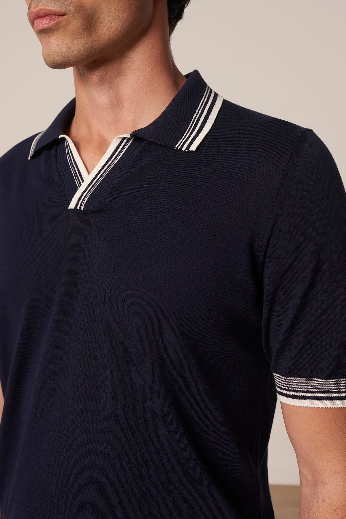 Navy cotton Polo Fabio