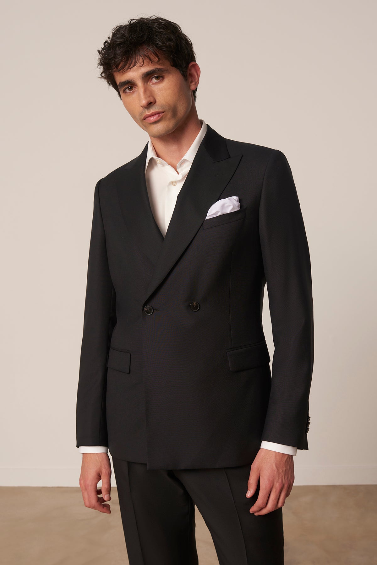 Costume croisé Black picture en laine vierge