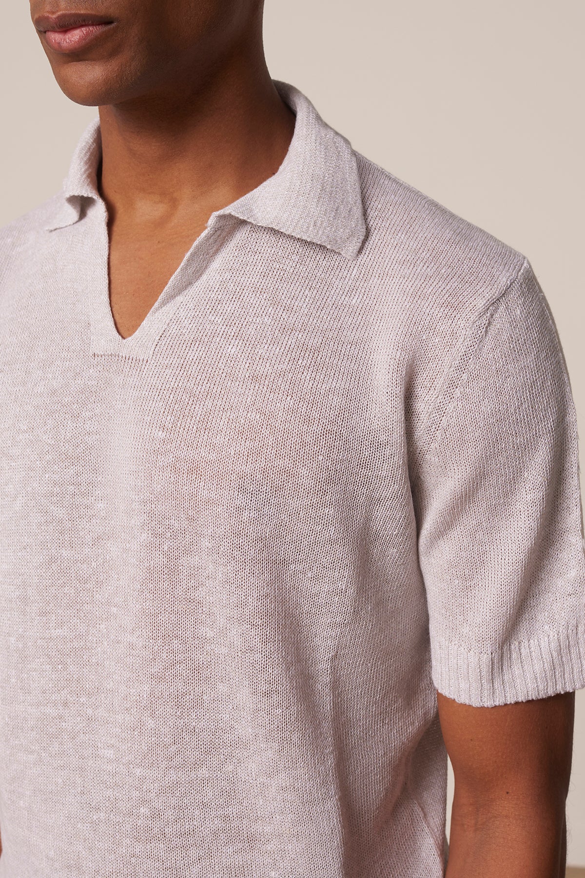 Polo Lorca en lin et coton beige
