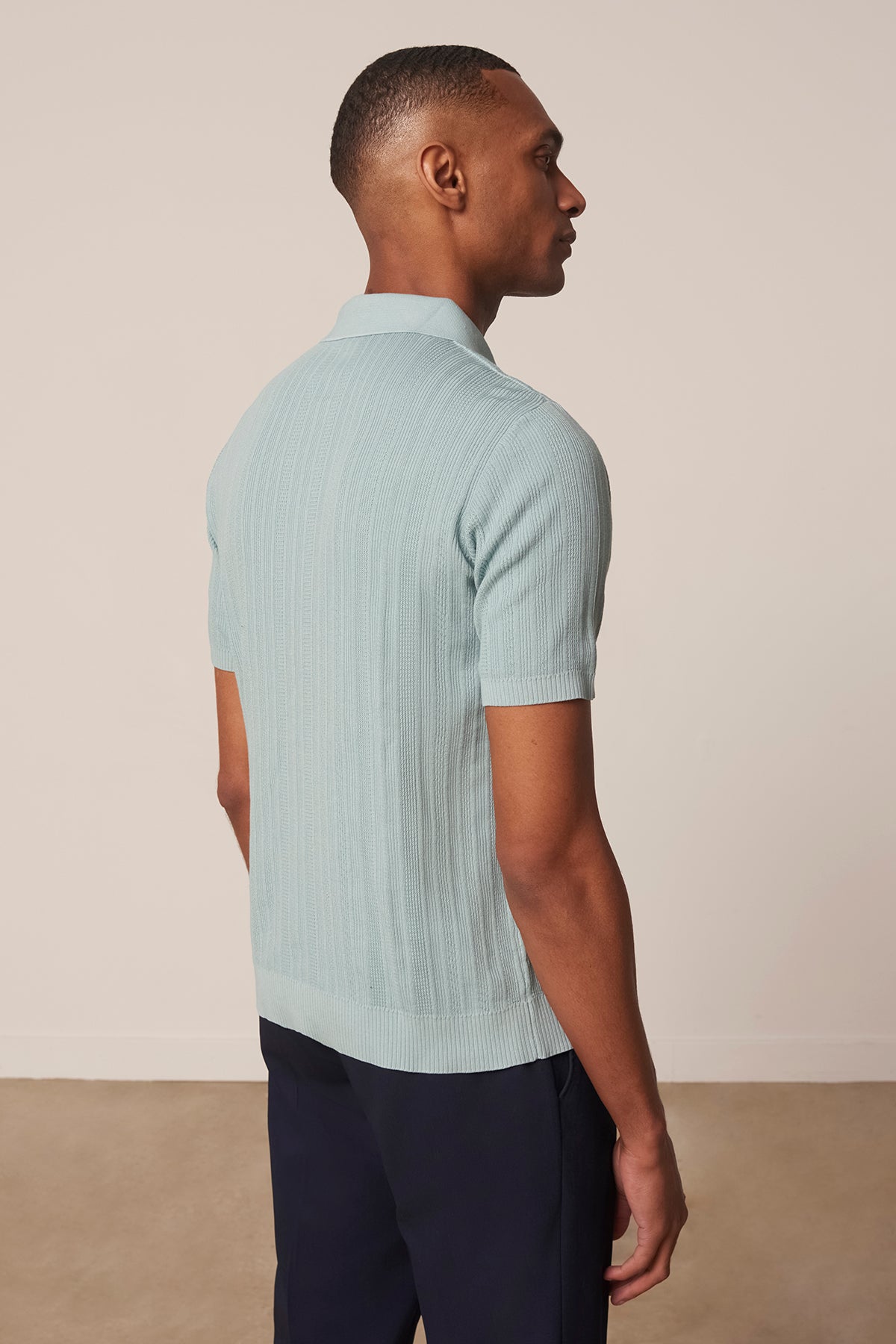 Polo Rodrigo en coton vert d'eau