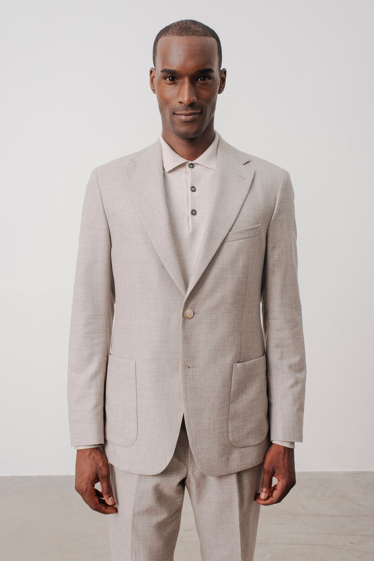 Costume droit Portobello en laine vierge et coton