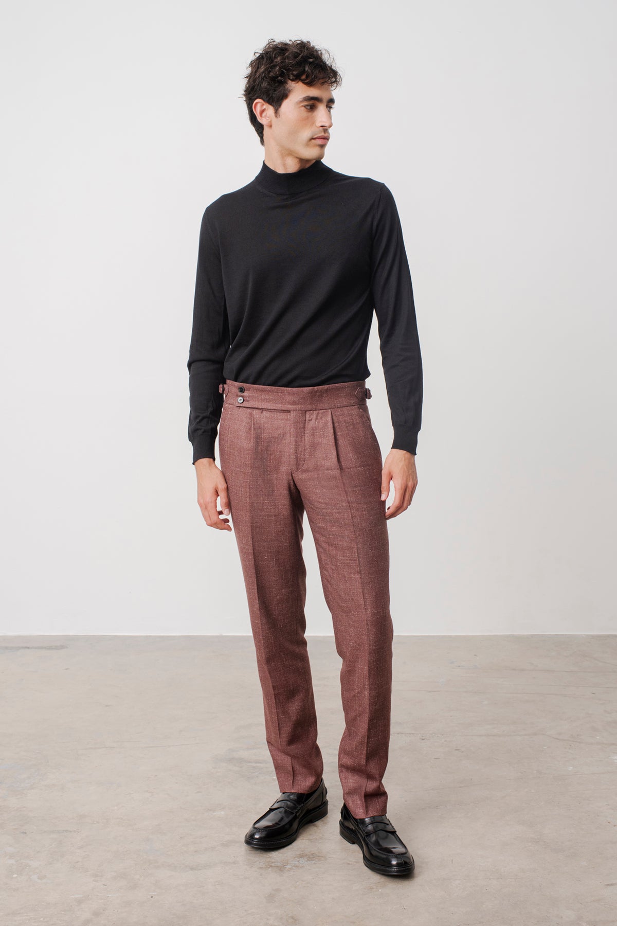 Pull col montant Terrence en laine mérinos