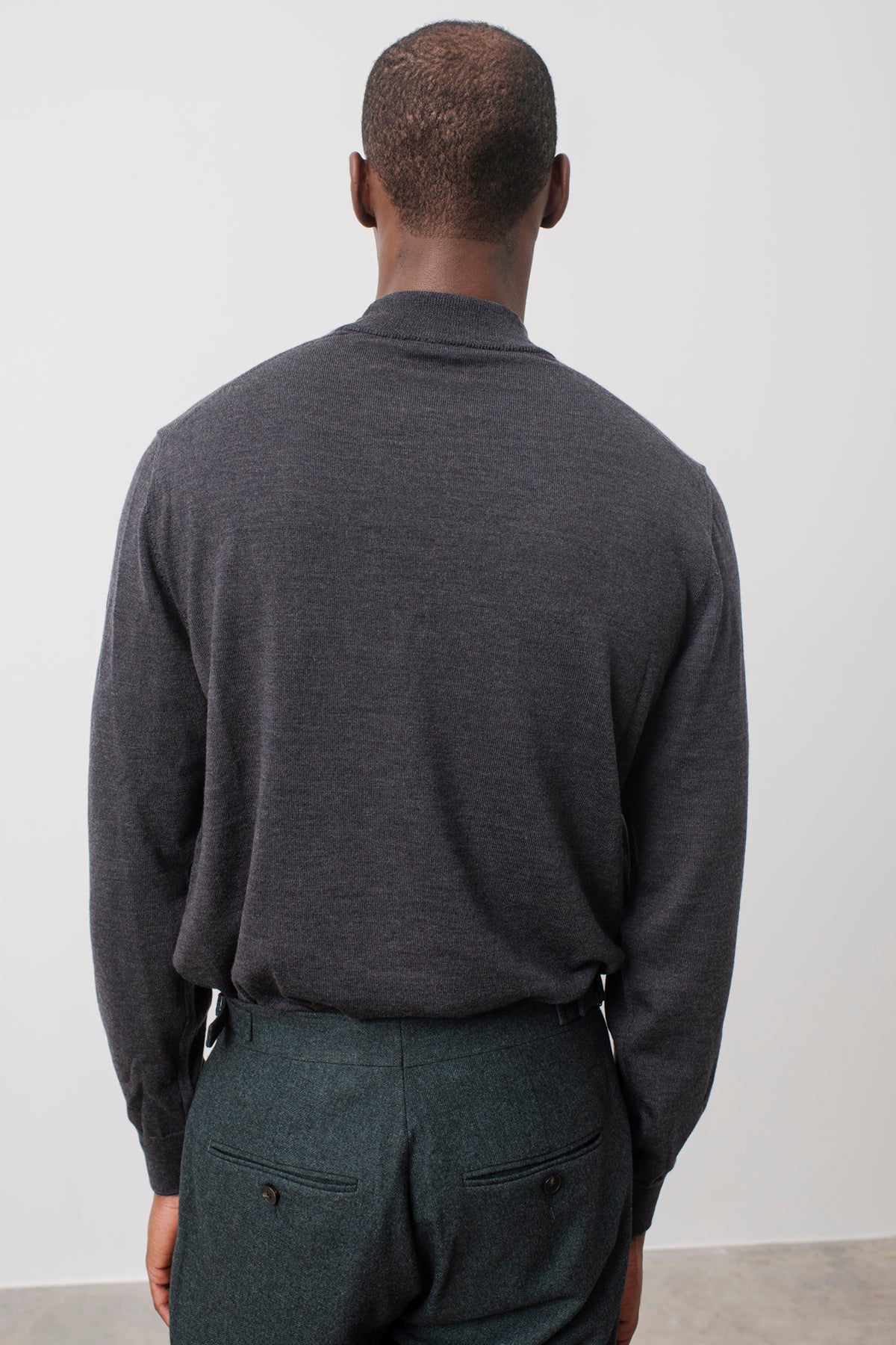 Pull col montant Terrence en laine mérinos