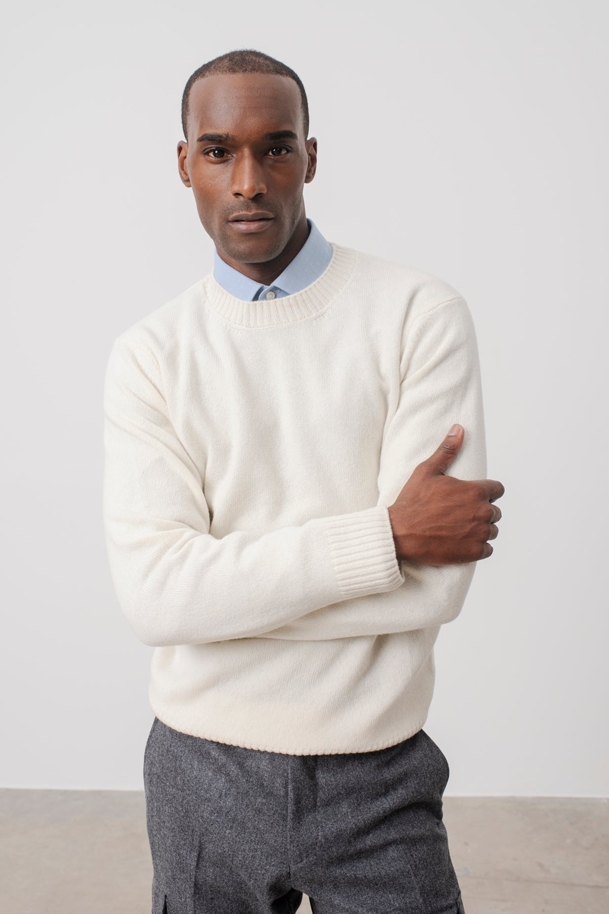Pull col rond Scott en laine mérinos