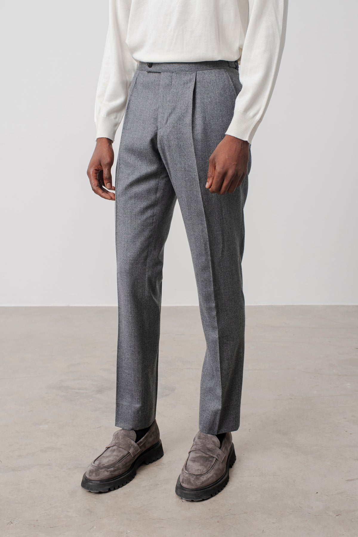 Pantalon en laine Charles gris