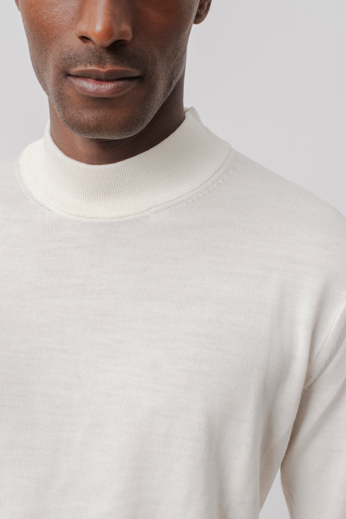 Pull col montant Terrence en laine mérinos