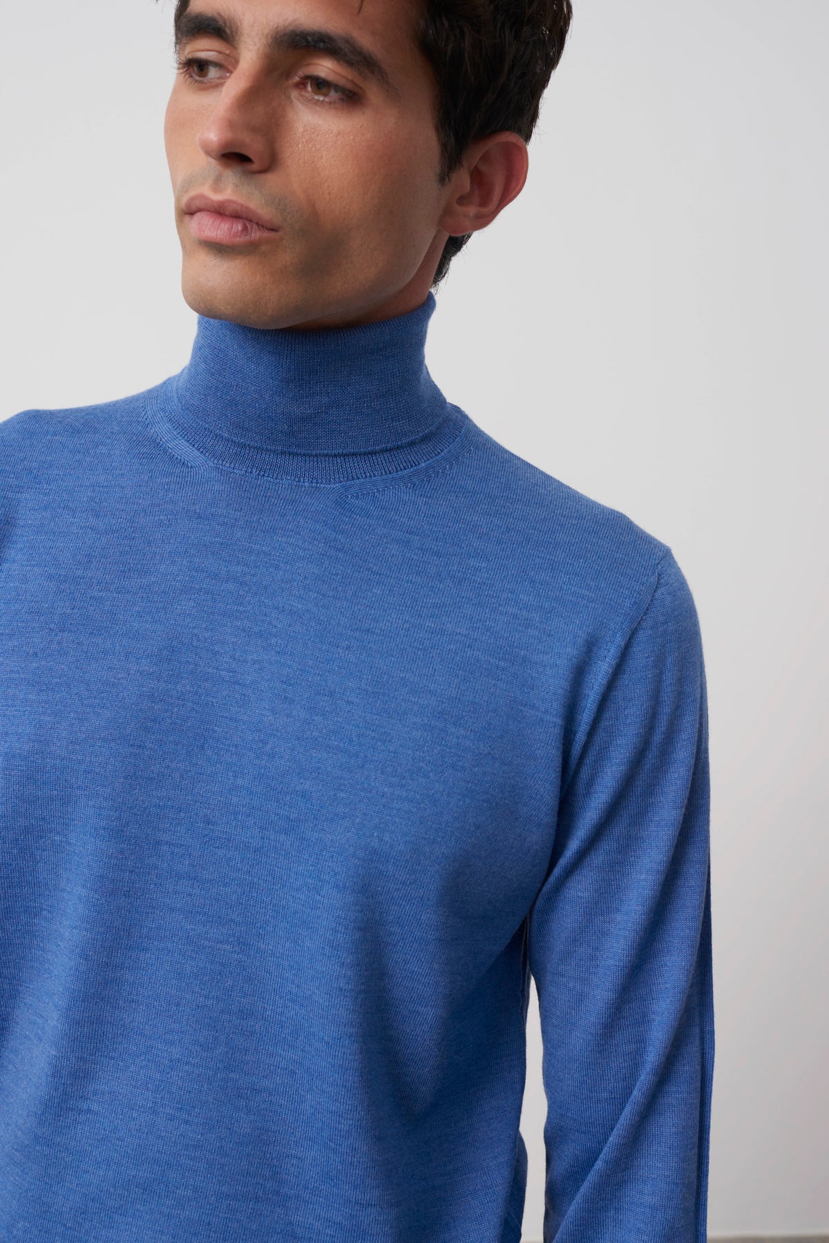 Pull Archibald en laine merinos bleu