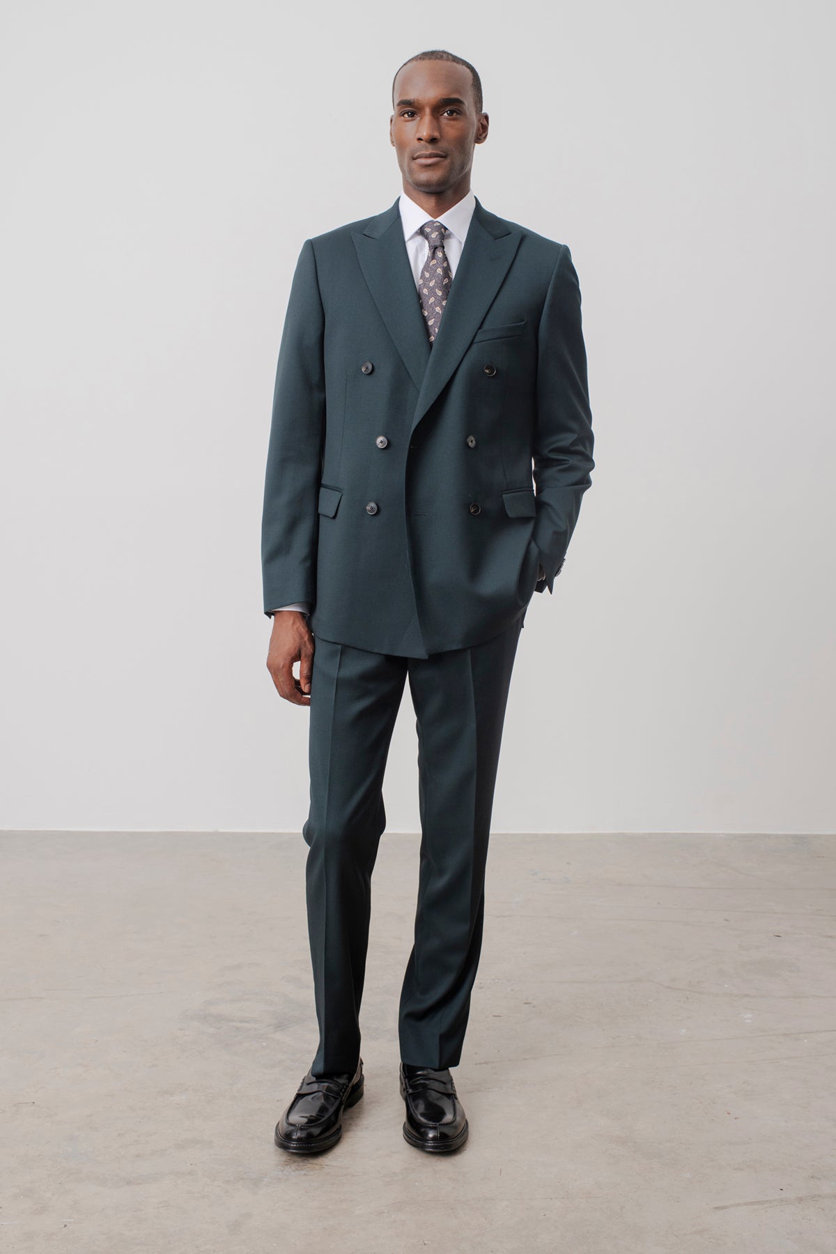 Costume croisé Collins en laine vierge