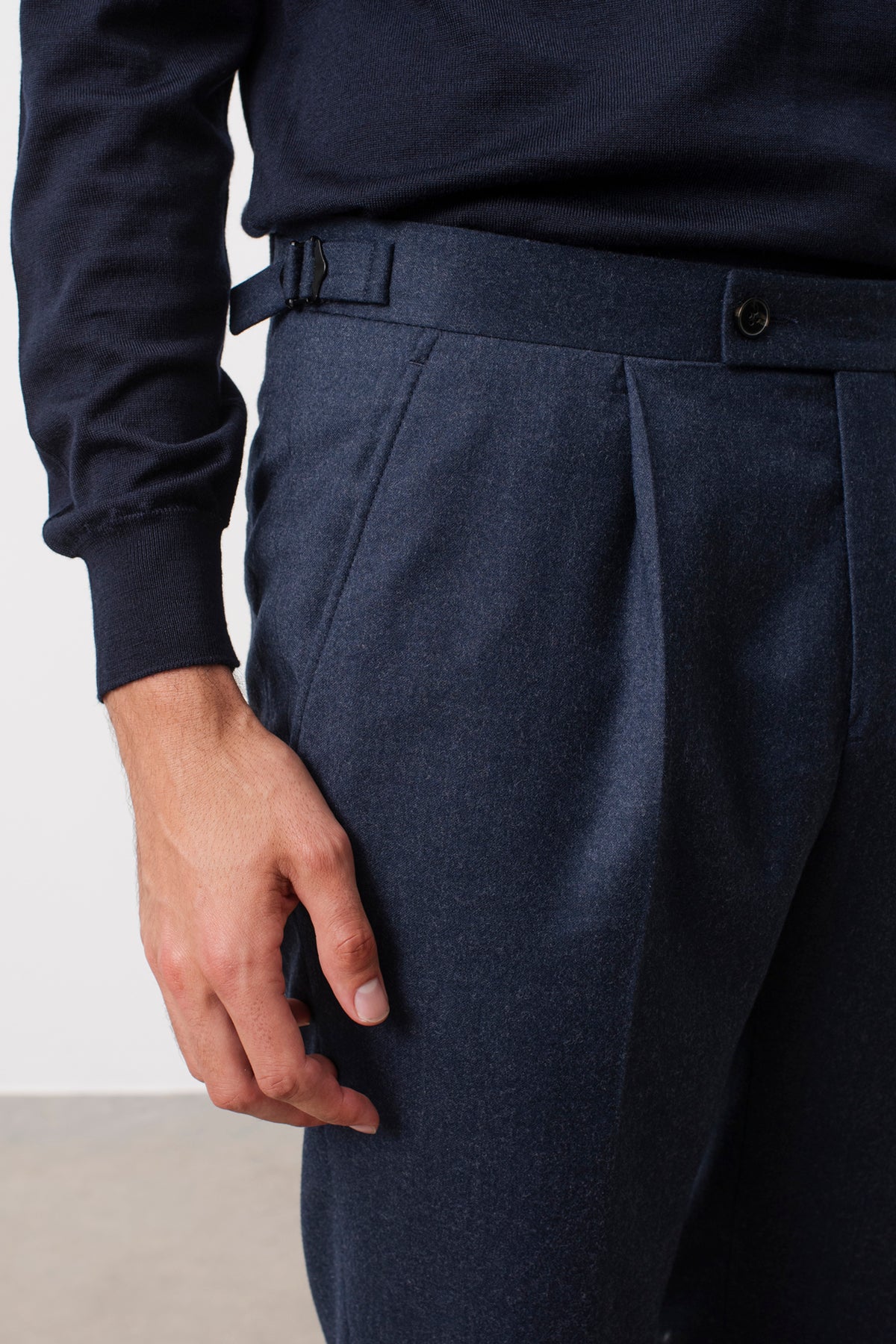 Costume croisé Chaplin en laine vierge
