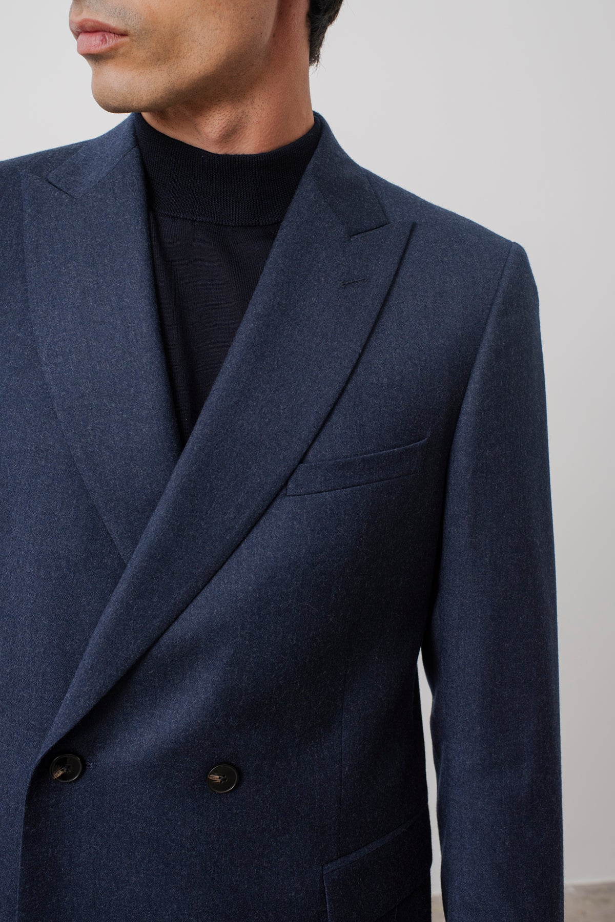 Costume croisé Chaplin en laine vierge