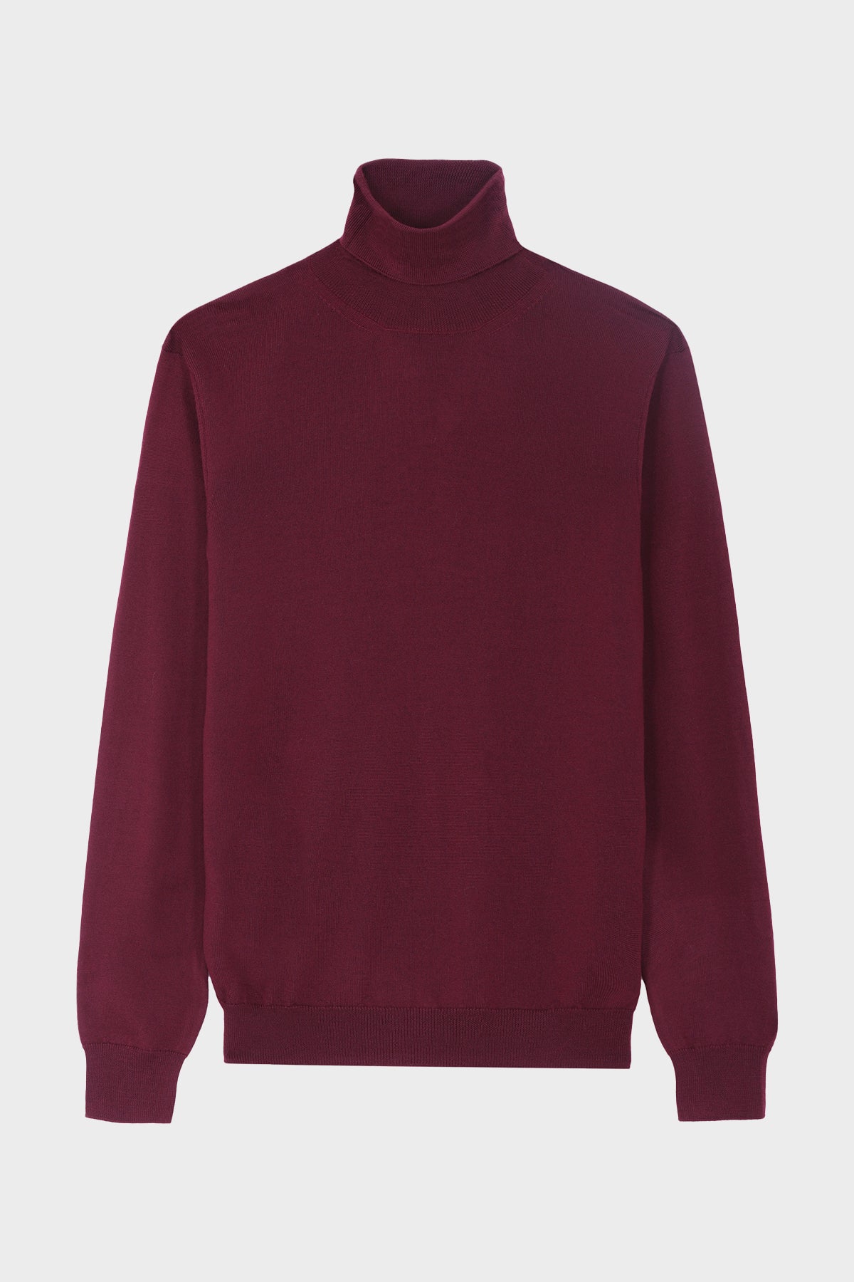 Pull Archibald en laine merinos bordeaux